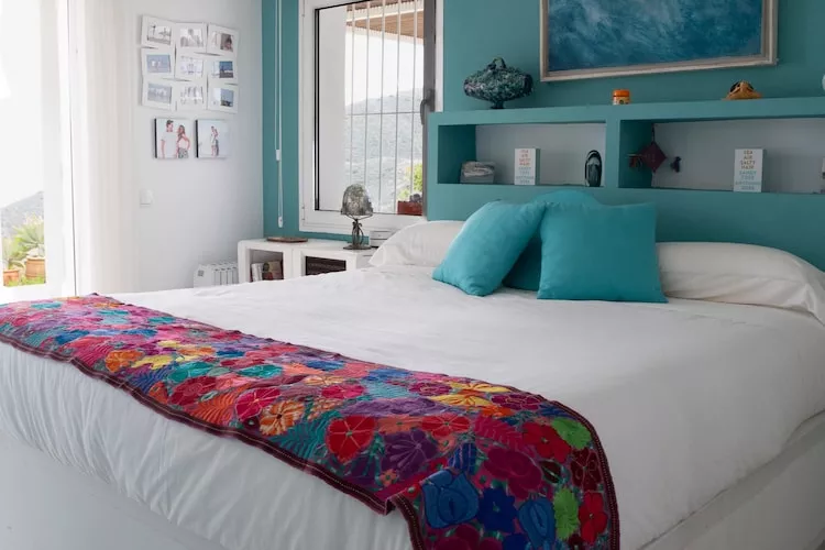 CT 385 AL - Faro's Soulrise Villa - Mojacar - Pool & Artistic Flair close to the Beach-Bedroom