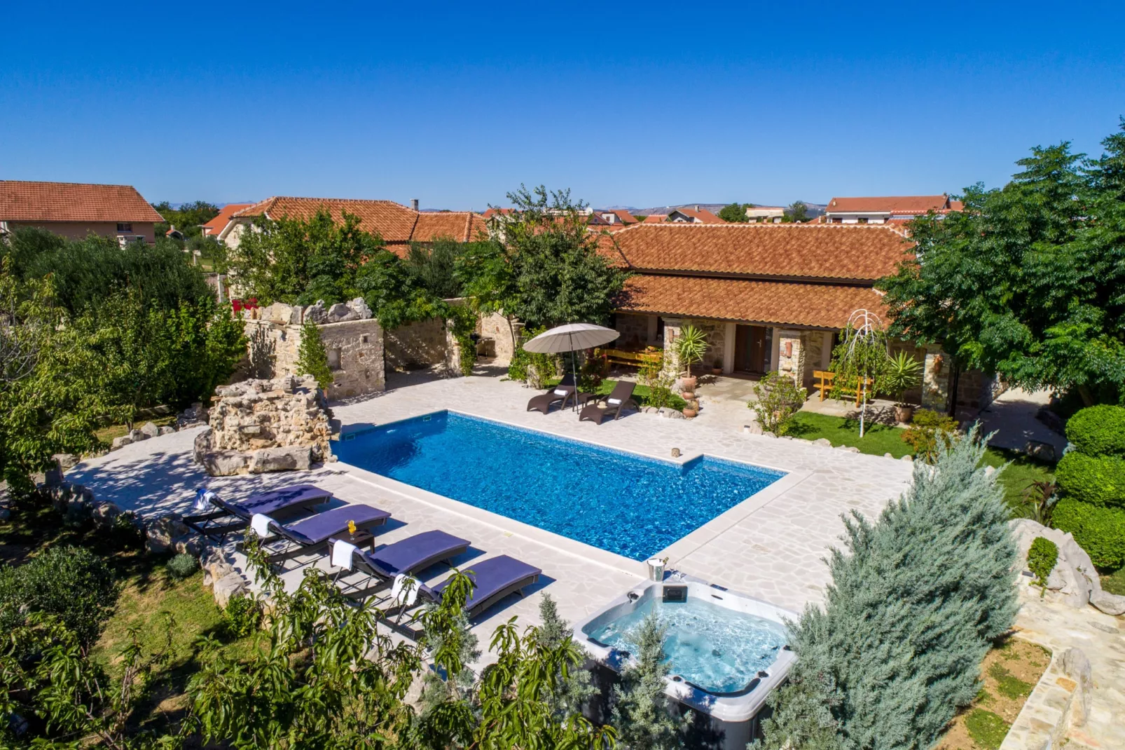 Villa Olea with private heated pool-Piscine