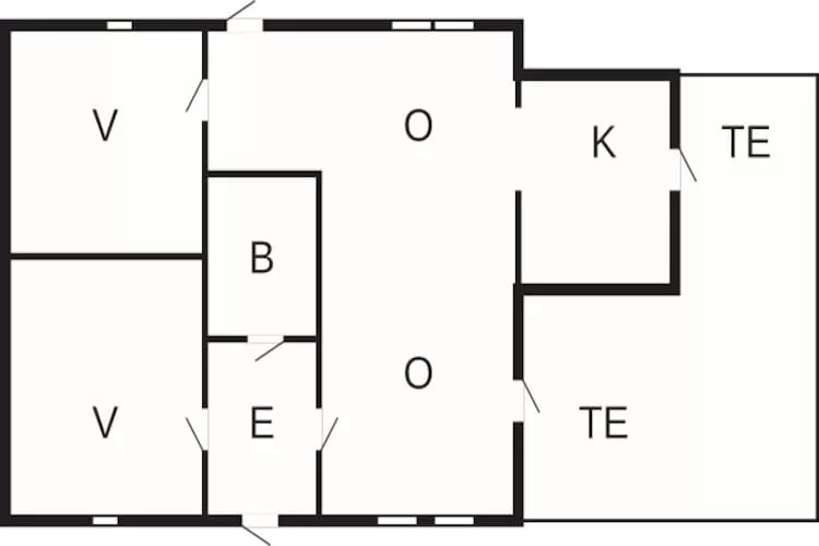 Maison de vacances pour 6 a Væggerløse-Plan