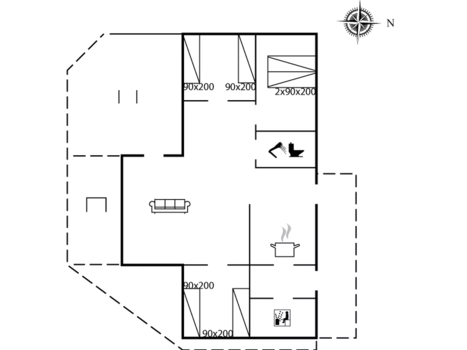 "Berthilde" - 400m from the sea-Inside