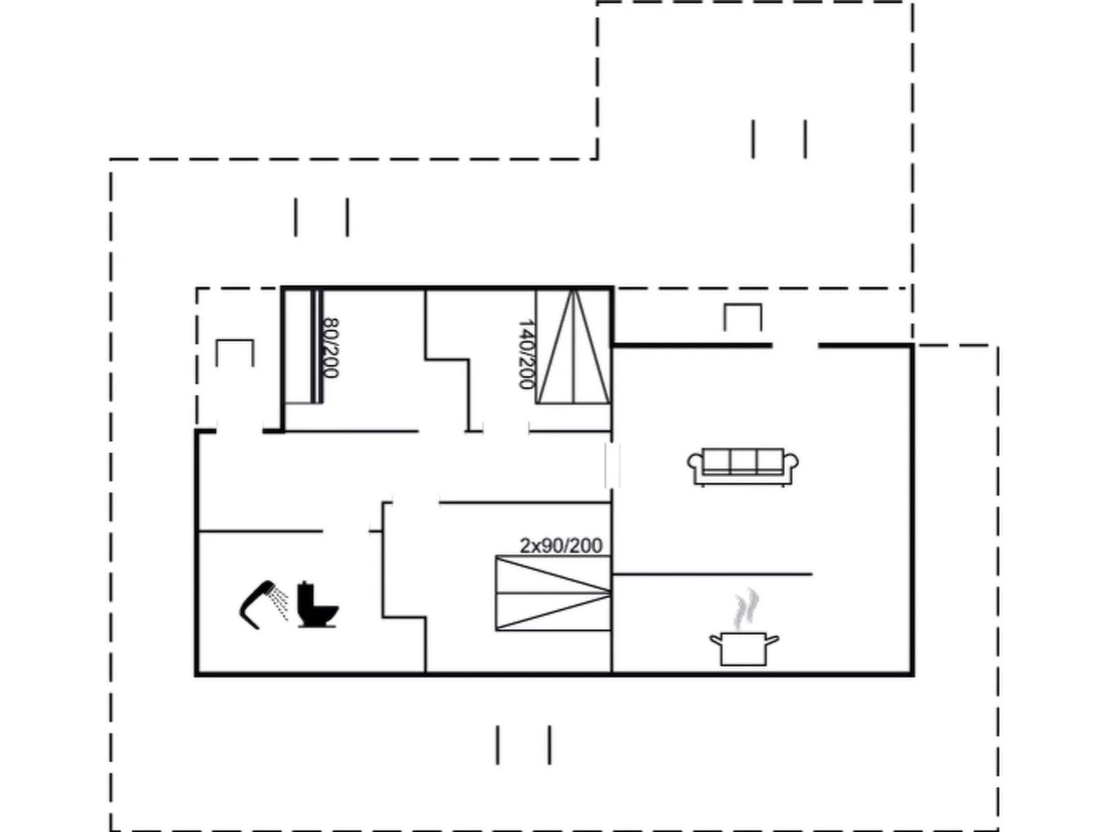 "Amber" - 500m from the sea-Dedans