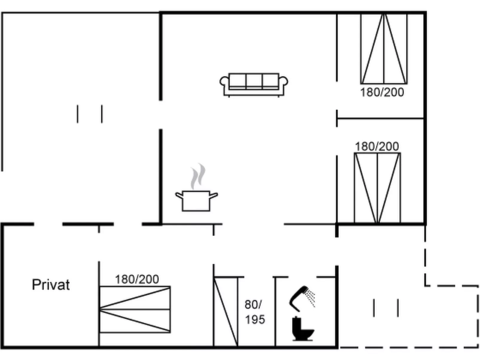 "Habbo" - 500m from the sea-Inside