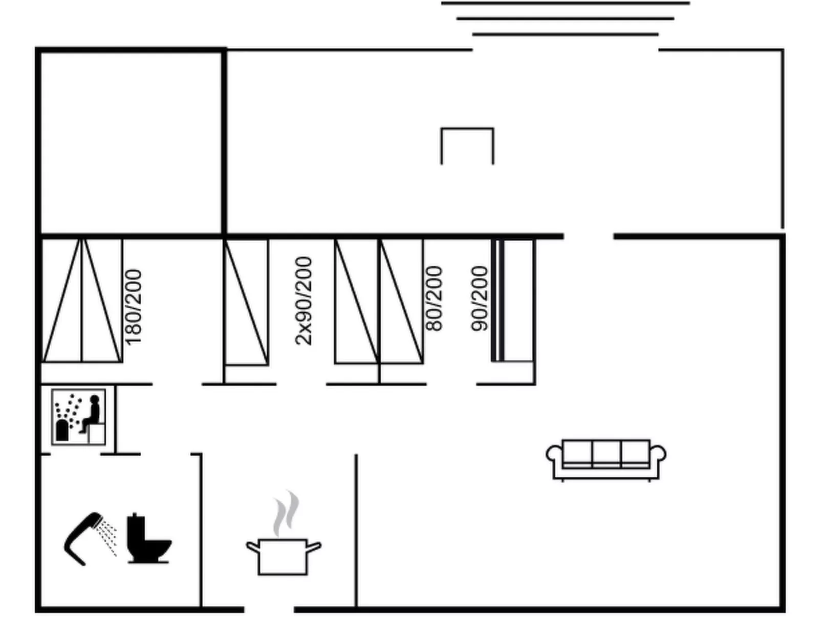 "Svanhild" - 1.2km from the sea-Inside