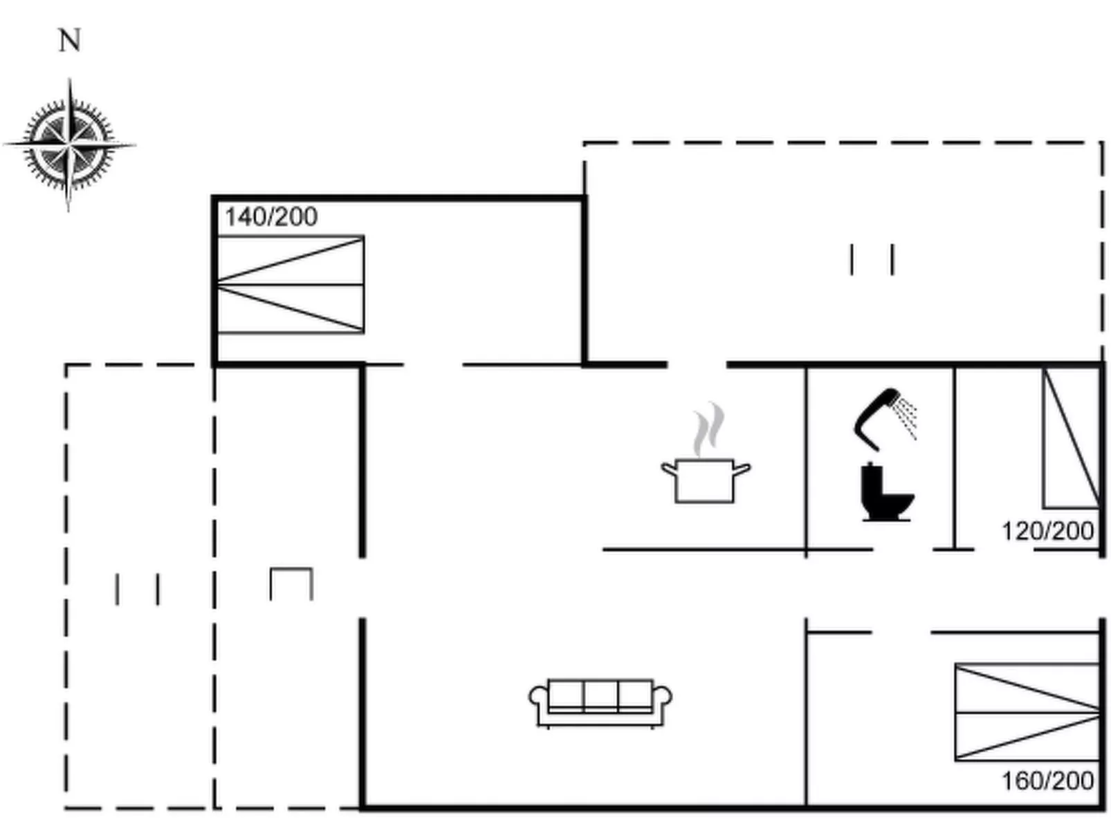 "Brune" - 30km from the sea-Inside