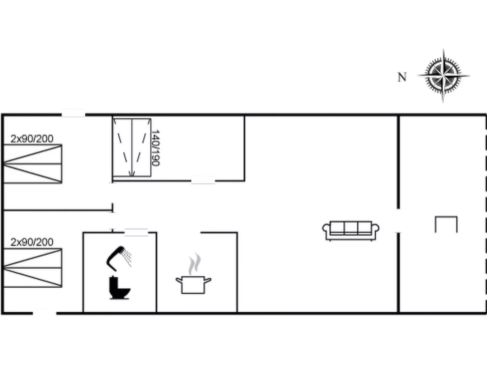 "Ditleif" - 400m from the sea-Drinnen