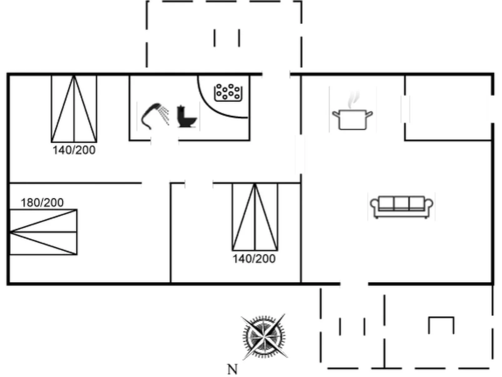 "Skrolan" - 200m from the sea-Dedans