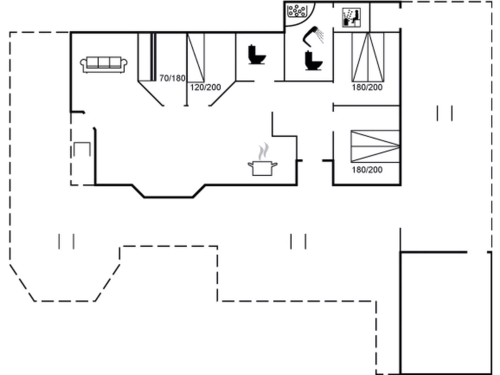 "Hagbard" - 2.6km from the sea-Dedans