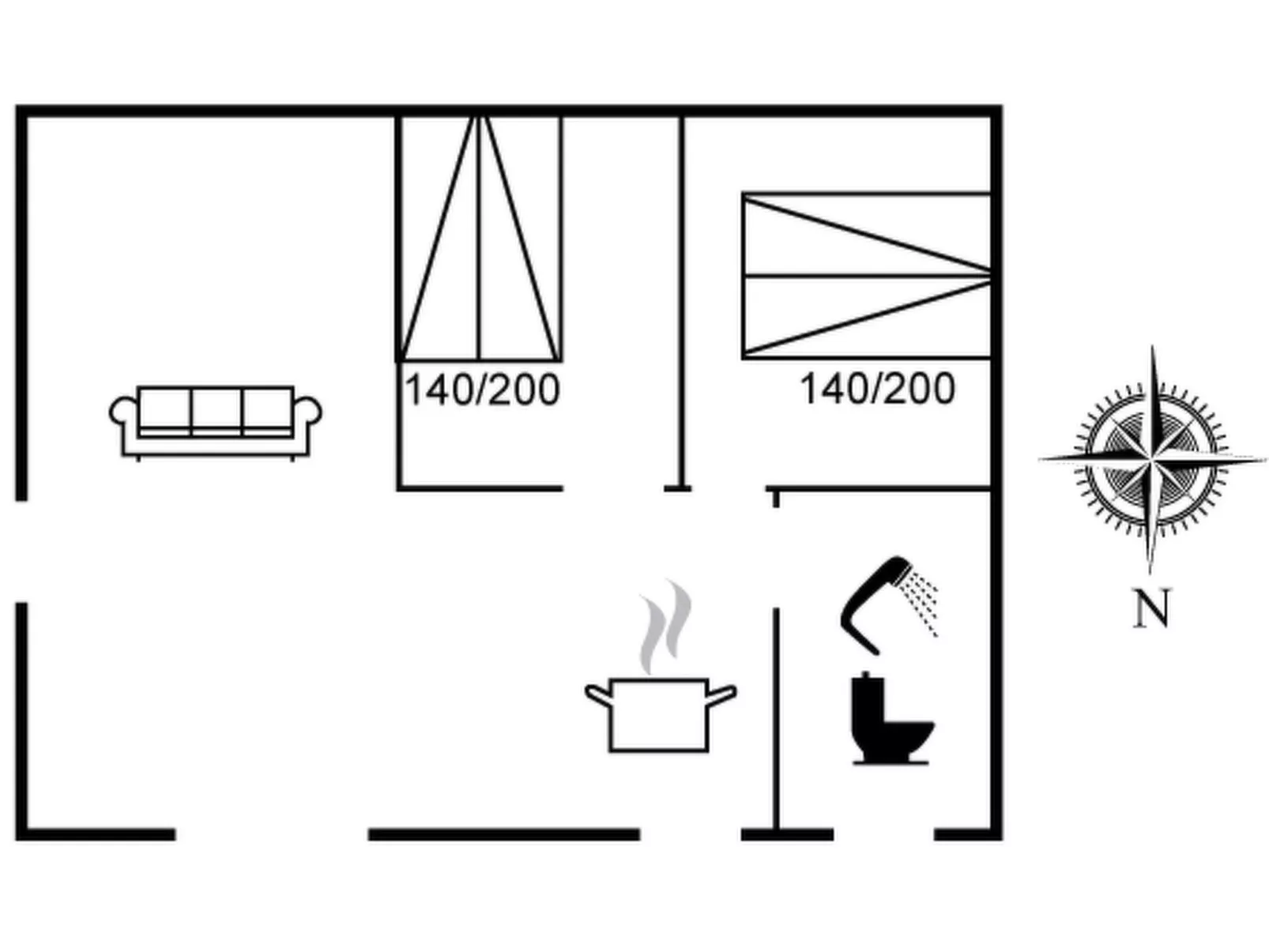 "Normand" - 50m from the sea-Drinnen