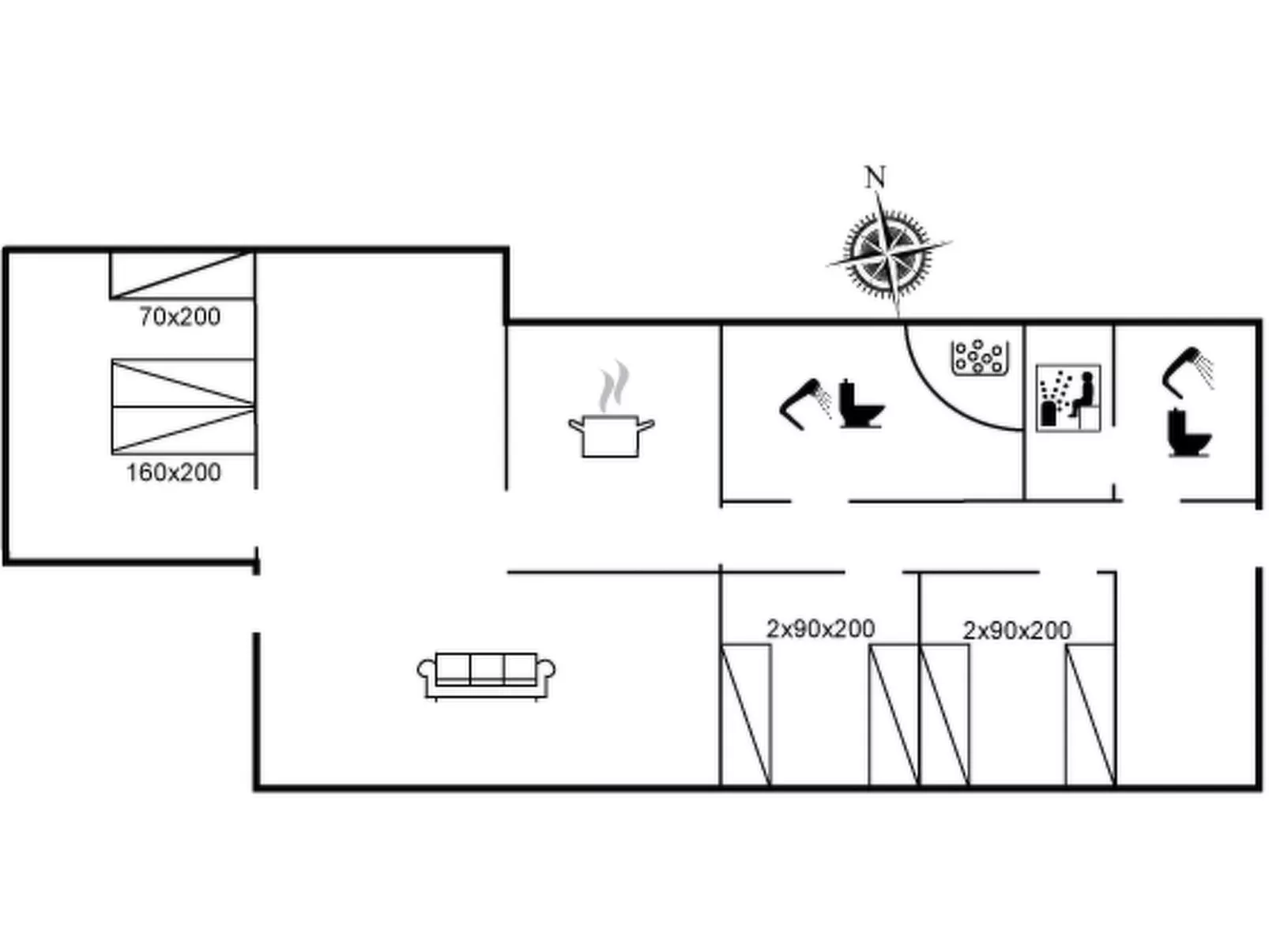 "Annemone" - 600m from the sea-Inside