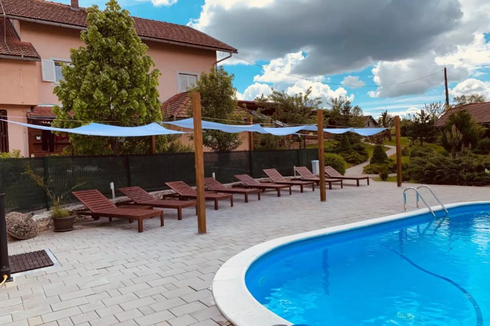 Villa Rubcic - Double room with Terrace and Pool View - (6)-Schwimmbad