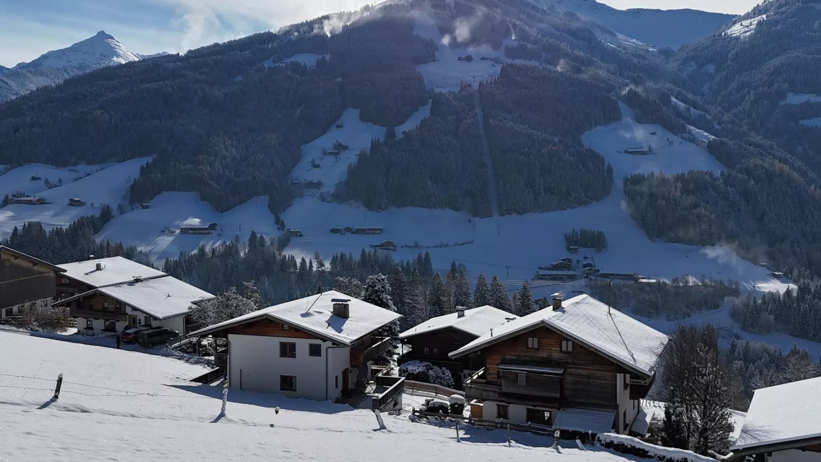 Tirola Hütte-Vue d'hiver
