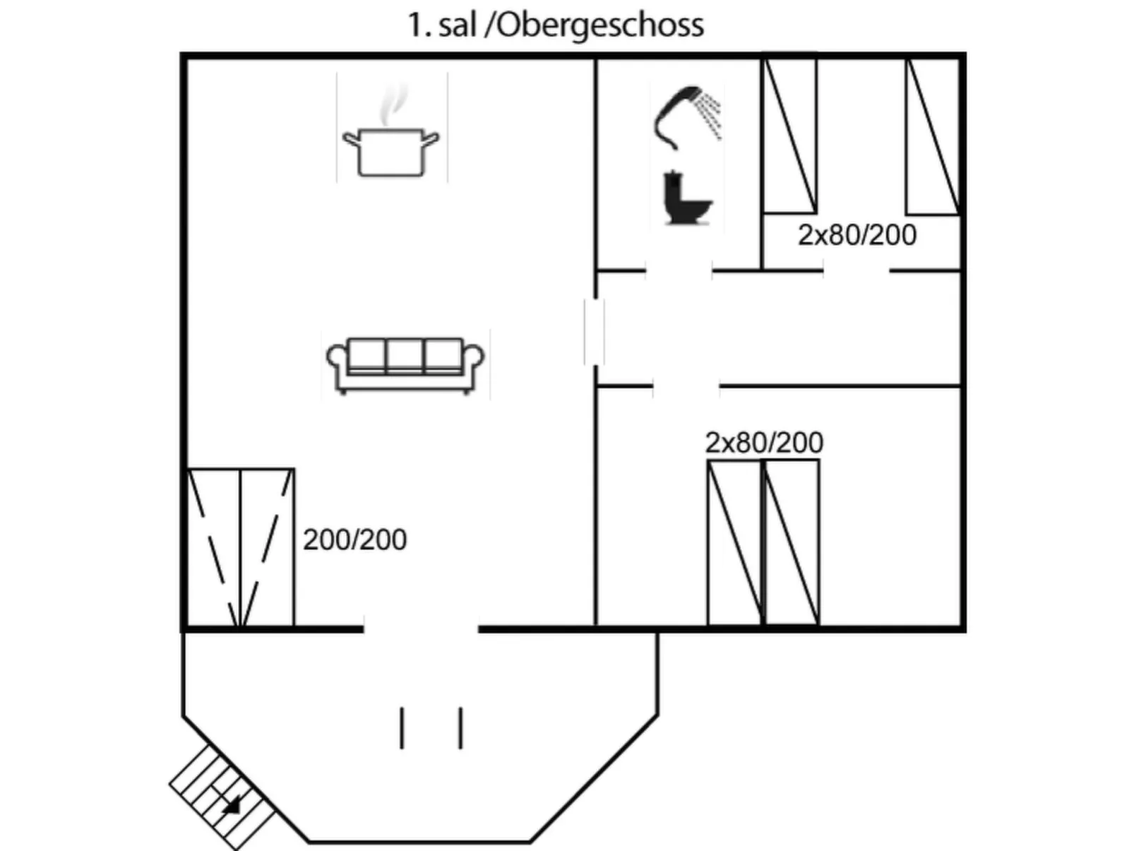 "Hertha" - 500m from the sea-Inside