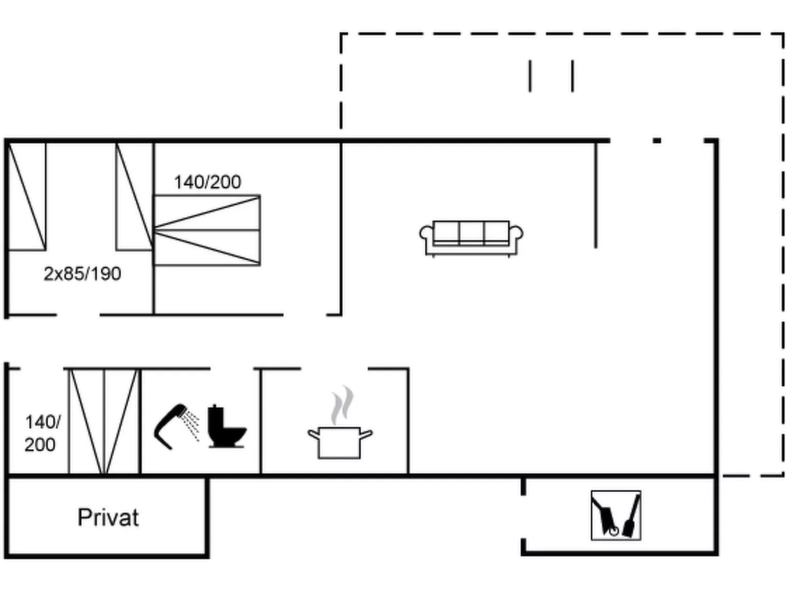 "Jerrik" - 900m from the sea-Dedans