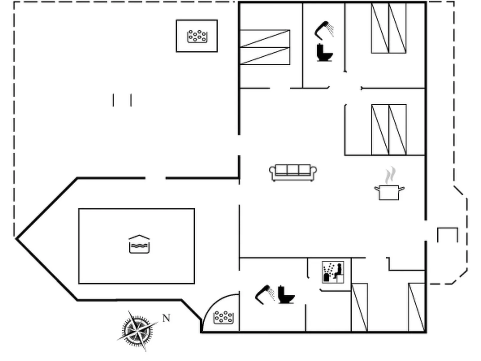 "Toa" - 600m from the sea-Dedans