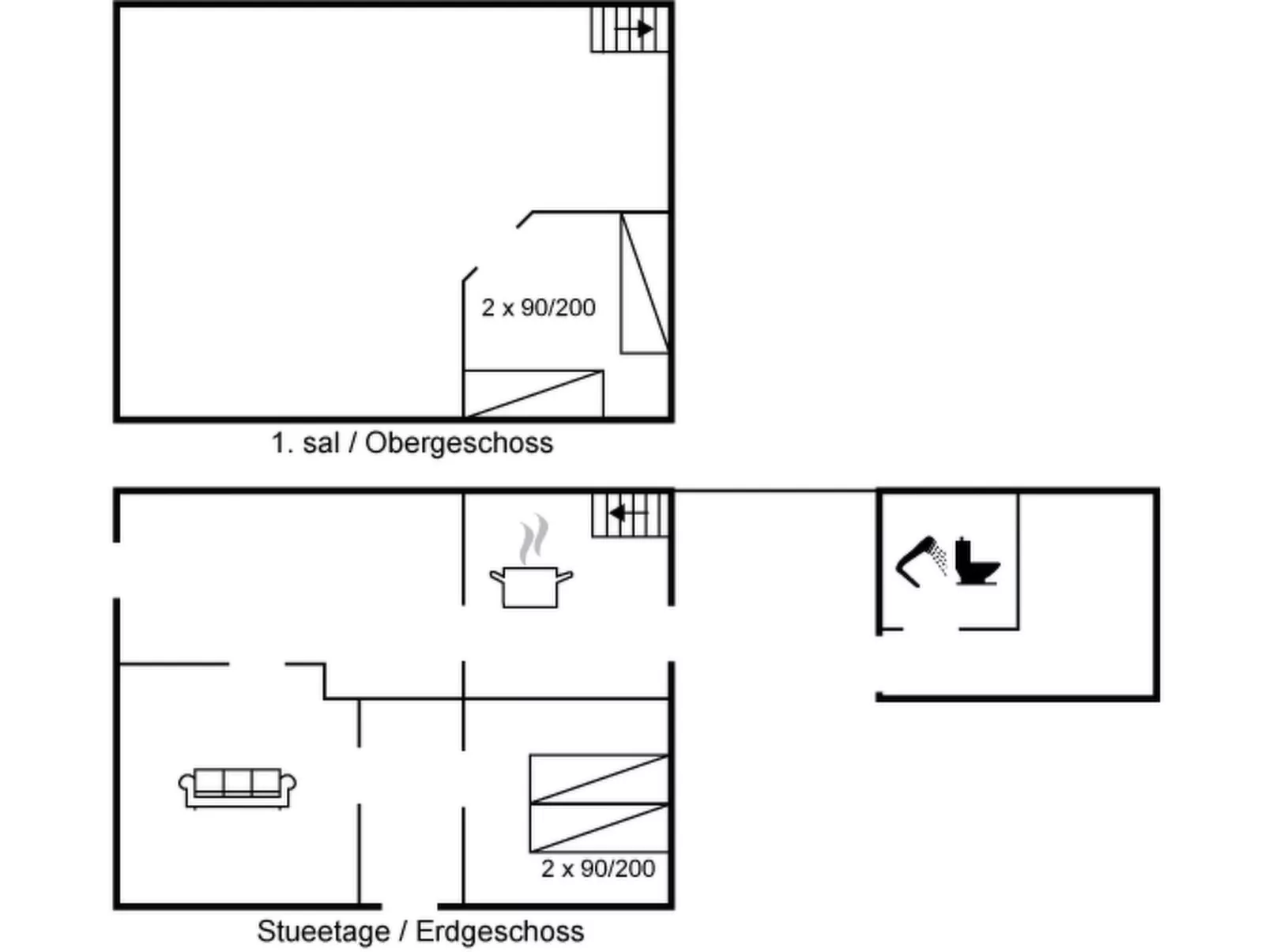 "Margrethe" - 1.1km from the sea-Drinnen