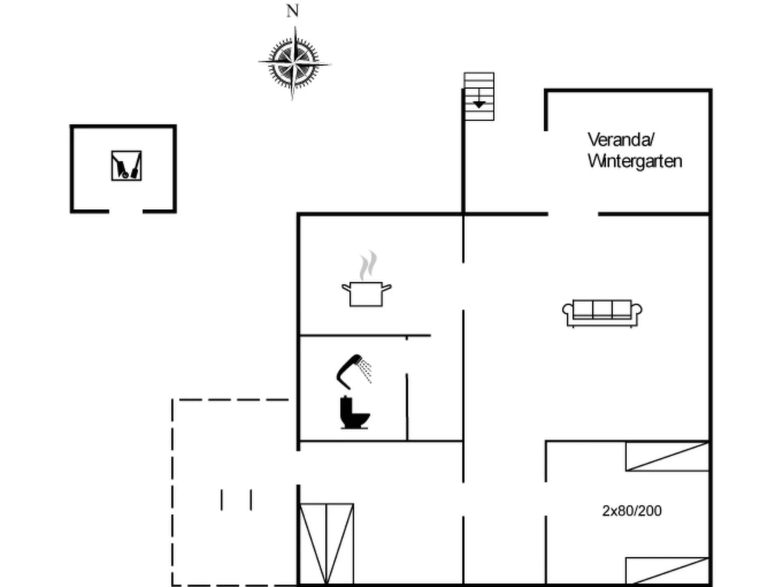 "Kerstin" - 100m from the sea-Inside