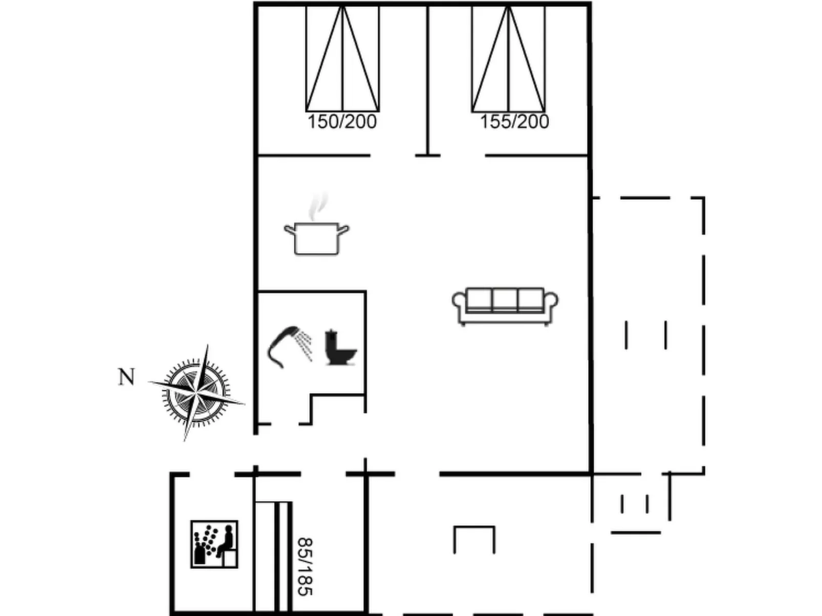 "Gerwer" - 700m from the sea-Inside