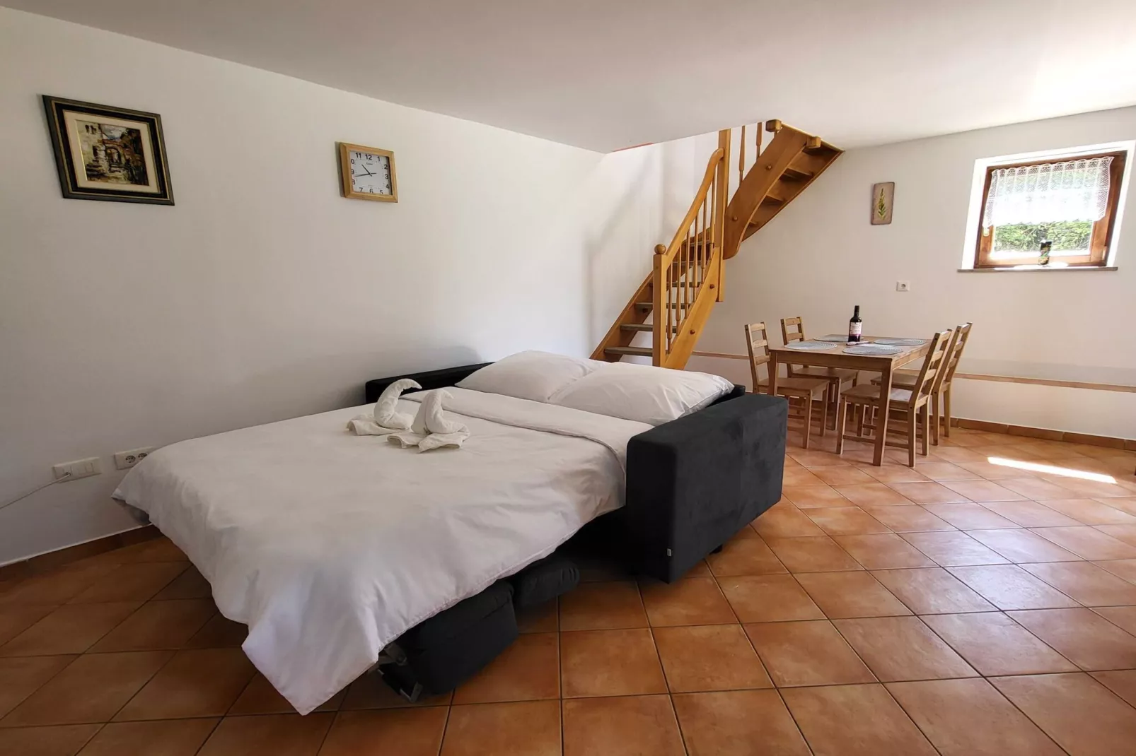 Peaceful Countryside Holiday Home with Terrace - One Bedroom Holiday Home with Terrace-Bedroom