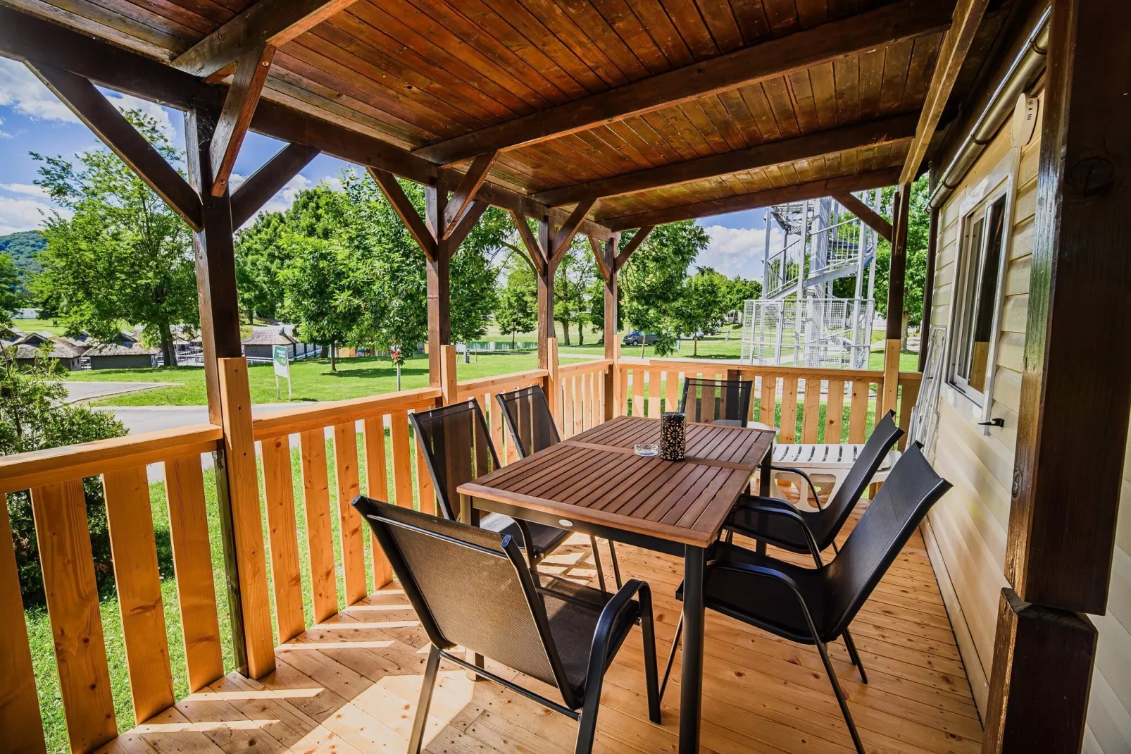 Waterside Retreat Mobile Homes with Thermal Riviera Tickets - Three Bedroom Mobile Home with Lake View (owner 6)-Terrasse