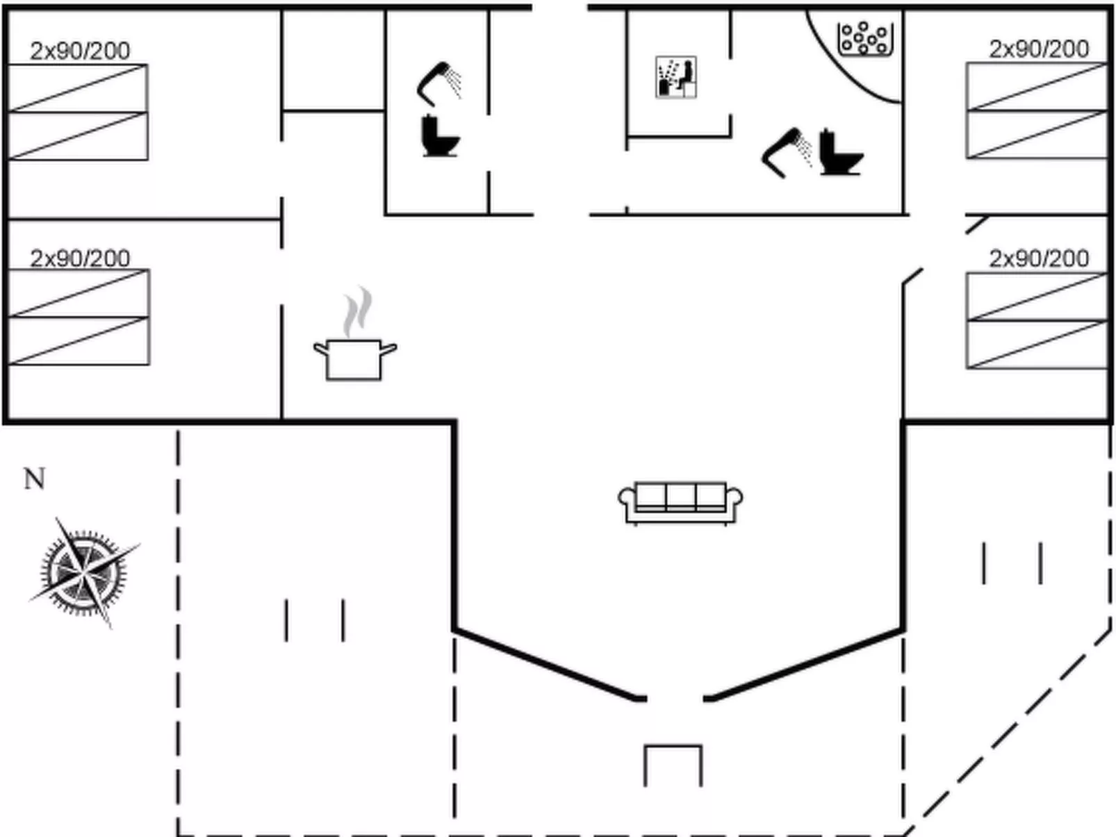 "Birthe" - 800m from the sea-Dedans