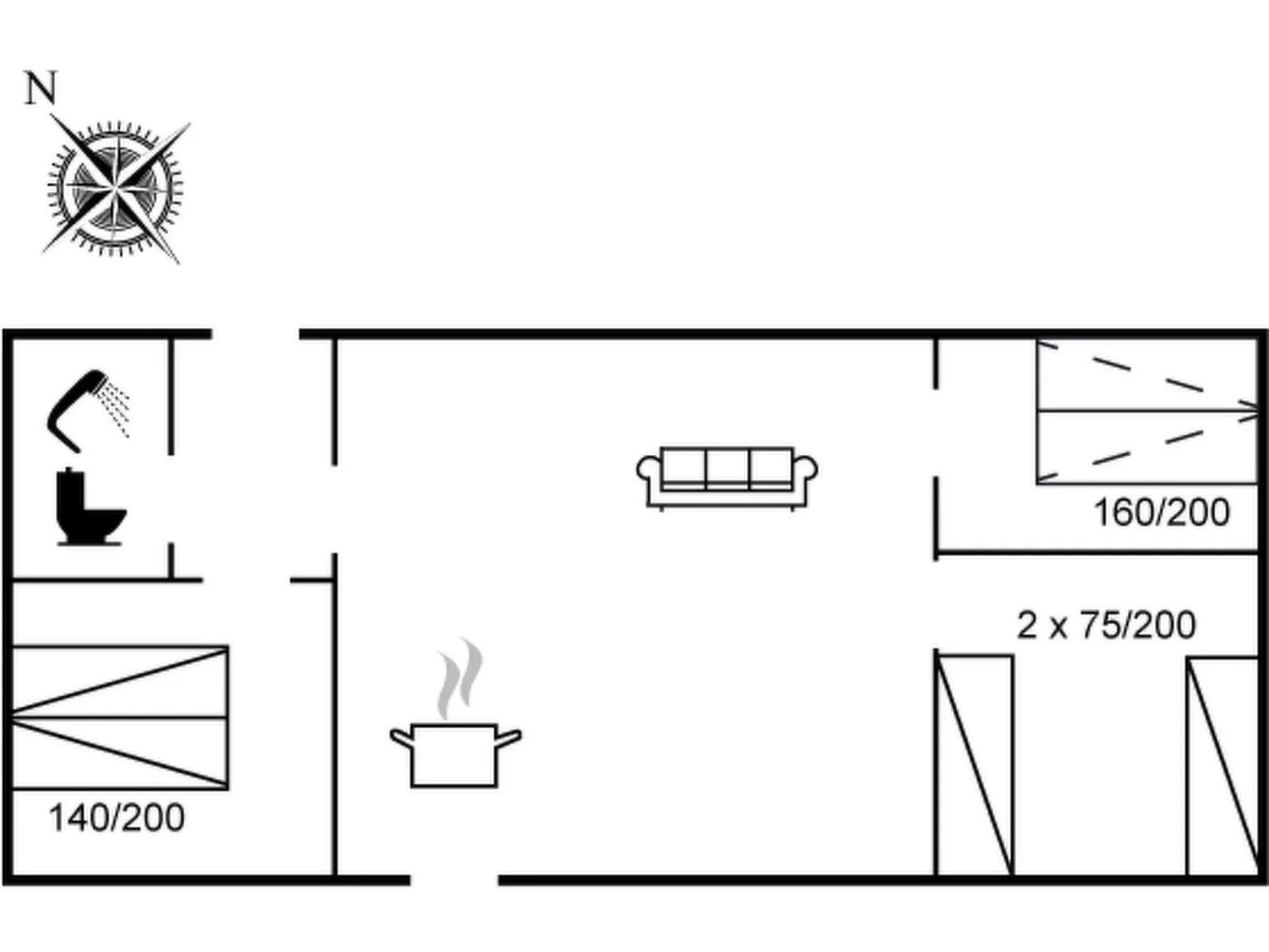 "Ronja" - 300m from the sea-Drinnen
