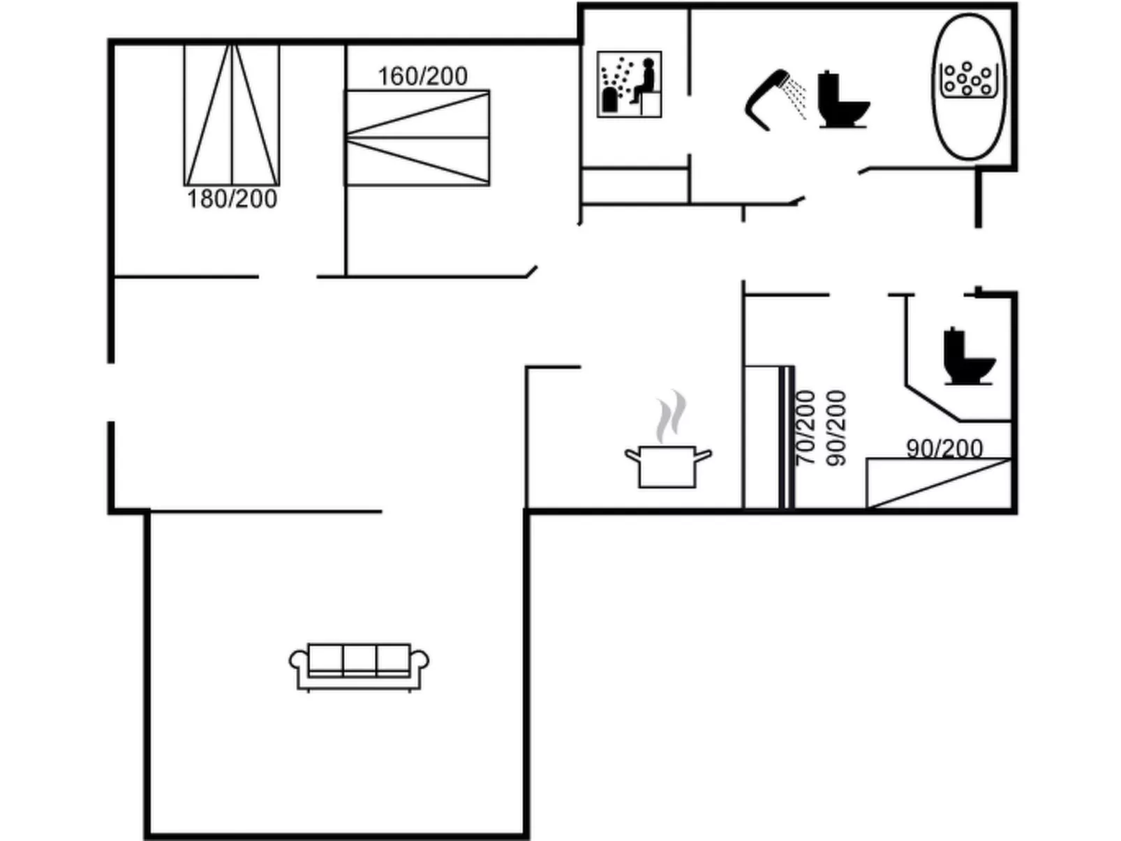 "Øde" - 350m from the sea-Inside