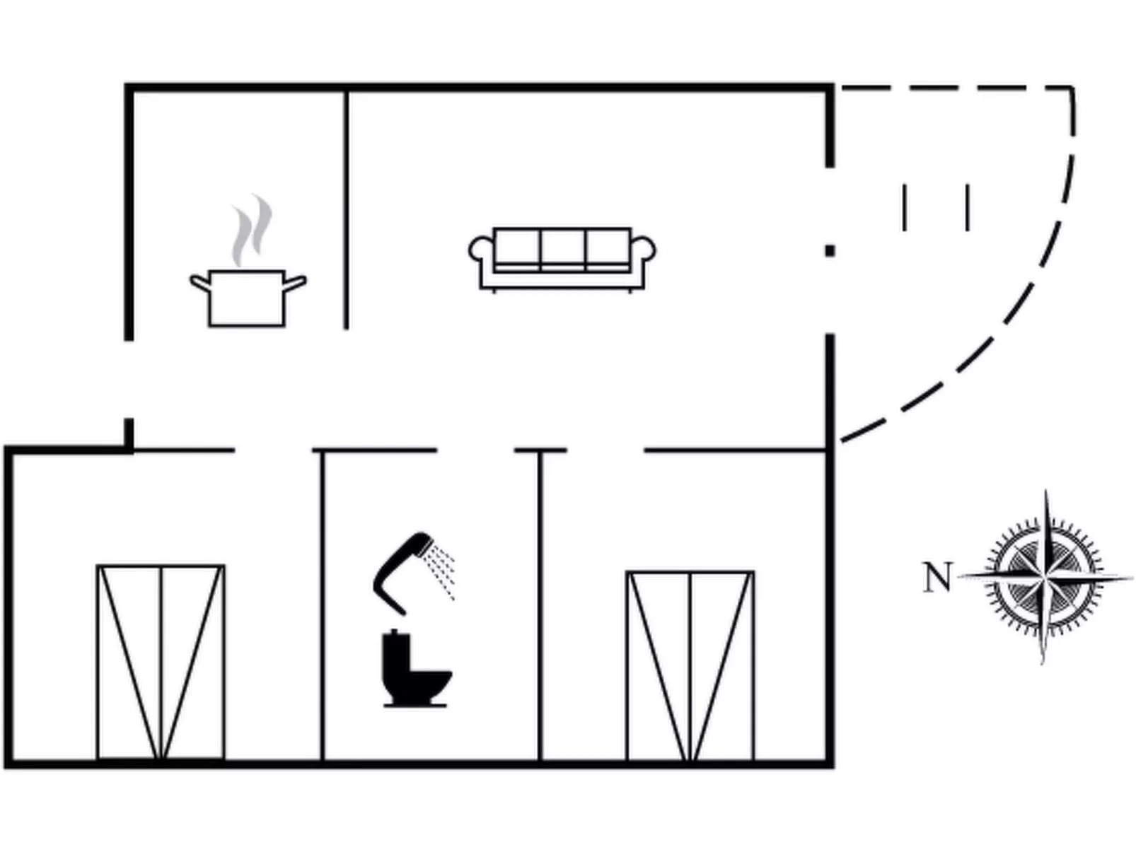 "Amaryllis" - 100m from the sea-Dedans