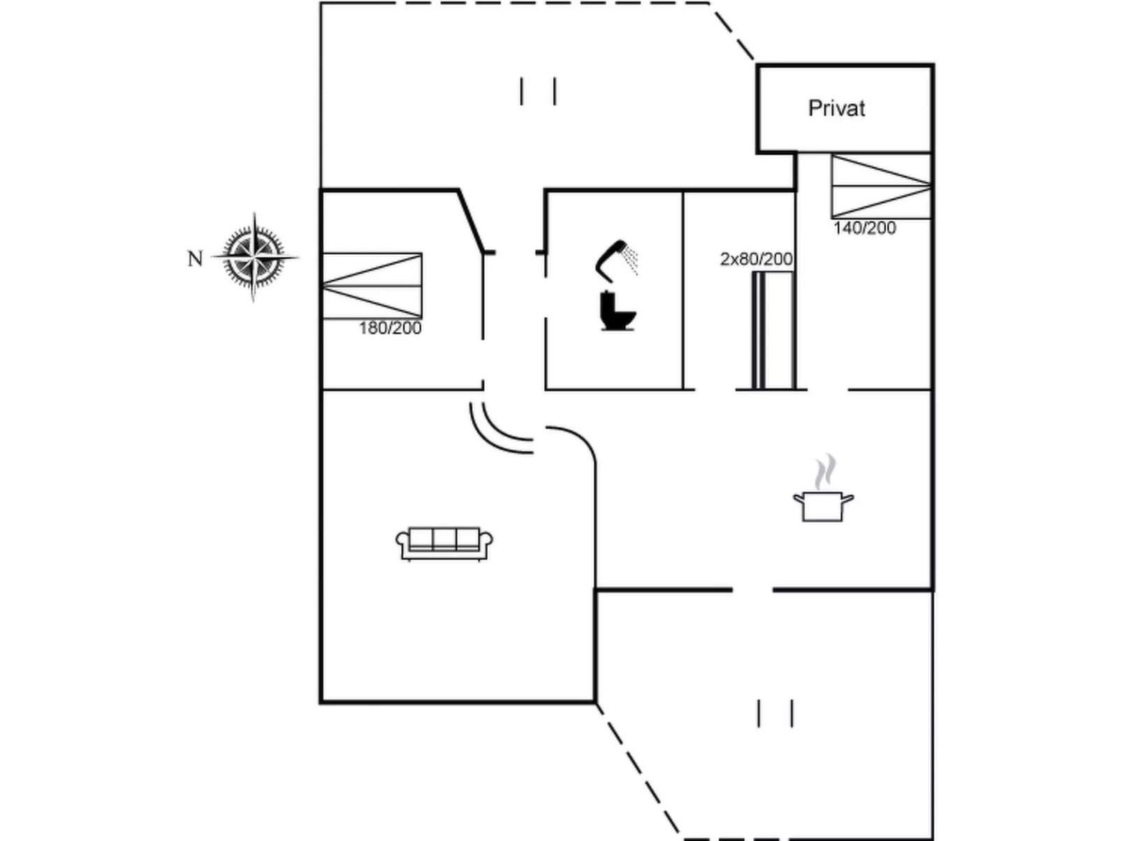 "Immi" - 1.5km from the sea-Drinnen