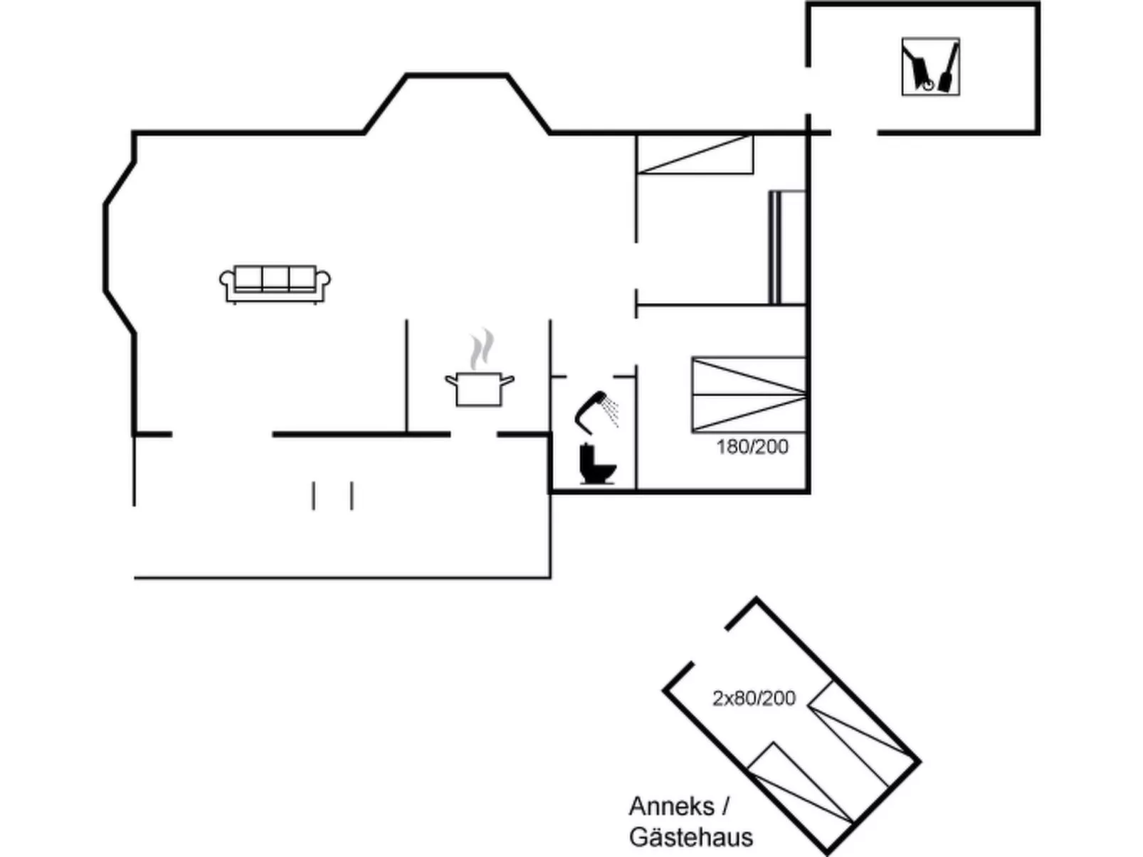 "Majgull" - 150m from the sea-Dedans
