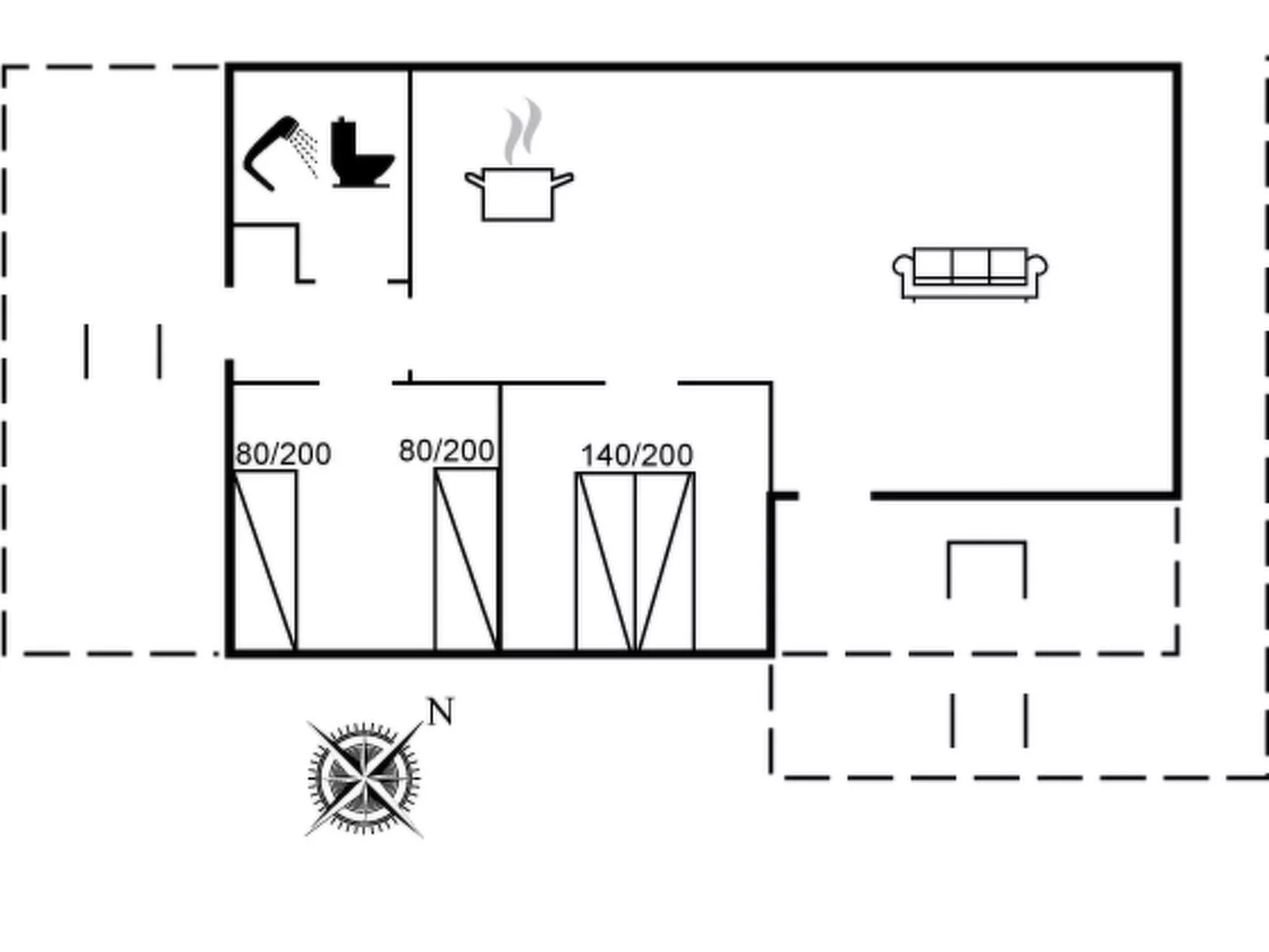 "Gizelle" - 1.5km from the sea-Dedans