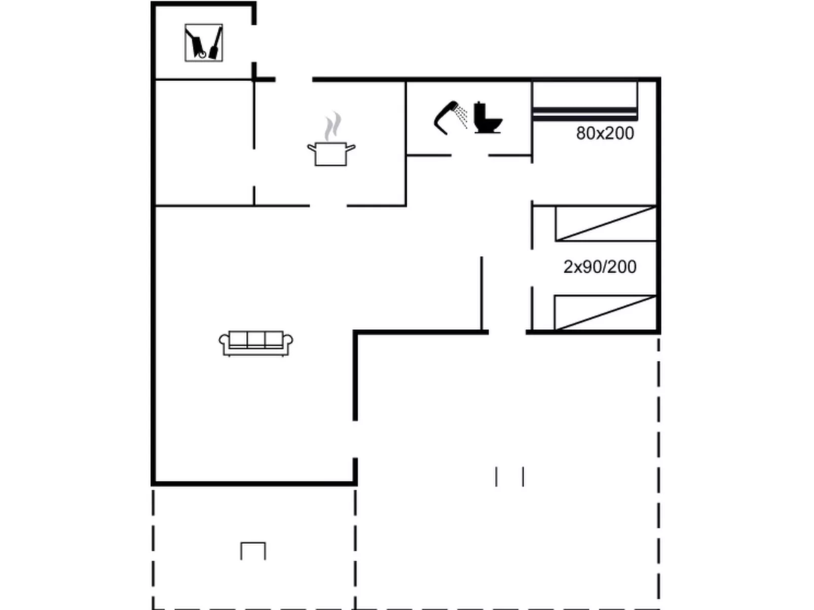 "Olin" - 600m from the sea-Dedans