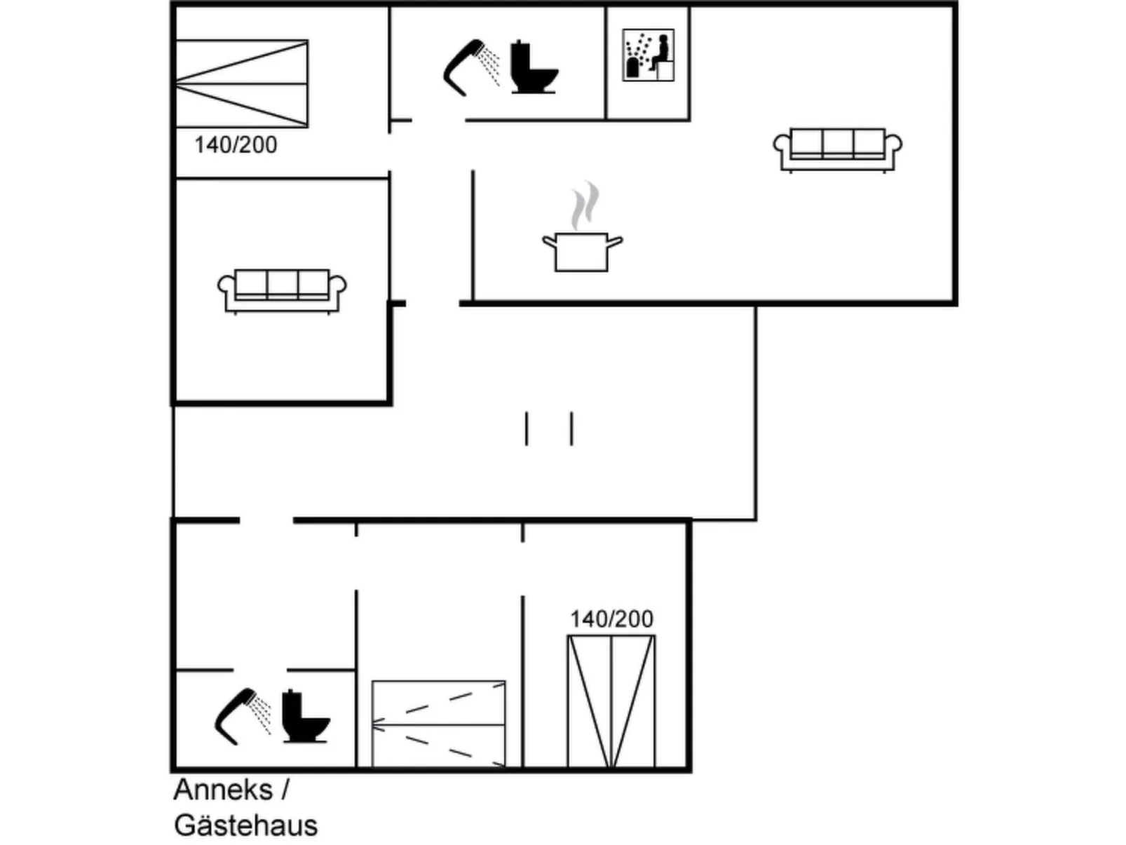 "Gitten" - 600m from the sea-Drinnen