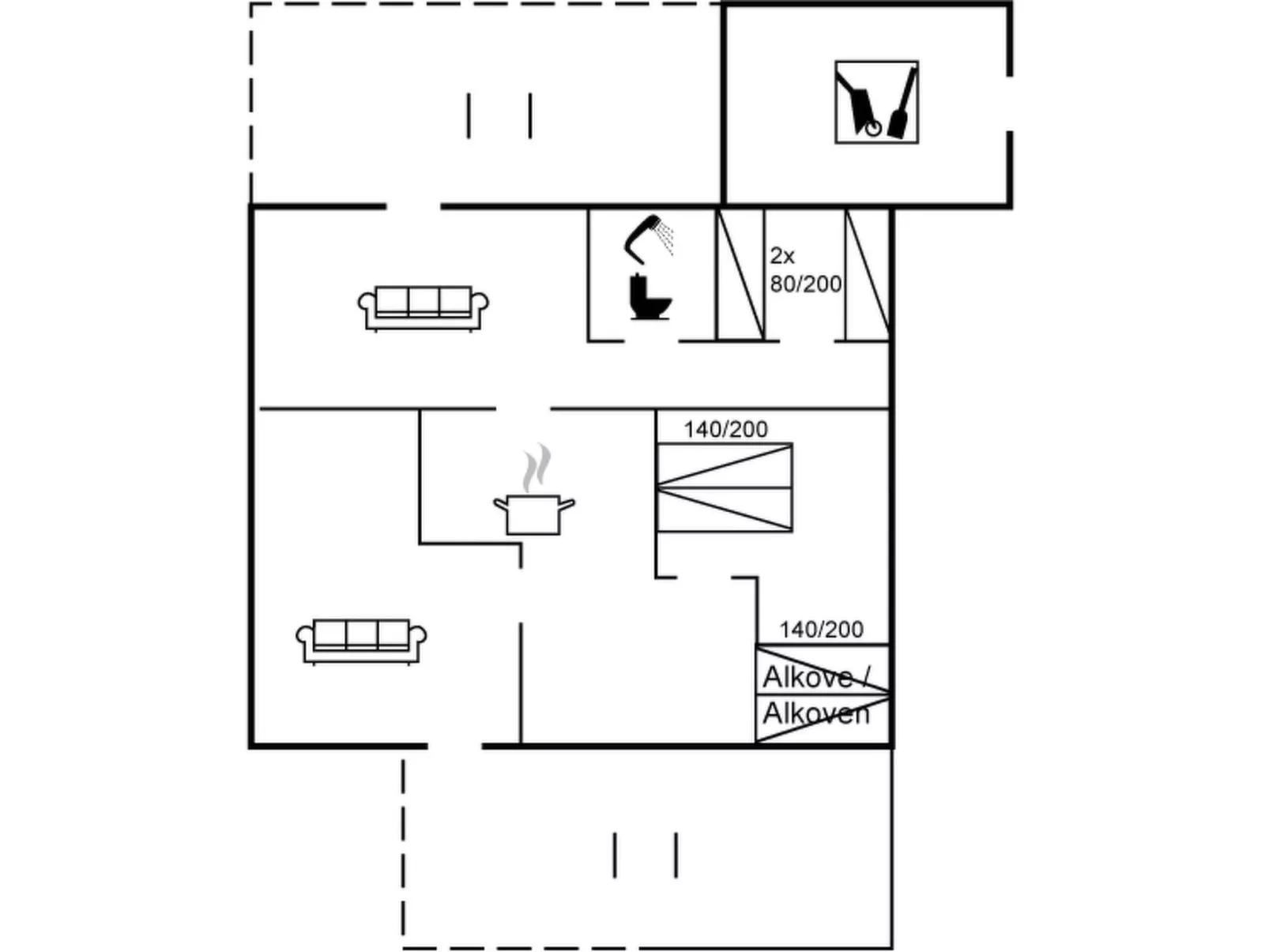 "Greet" - 700m from the sea-Drinnen