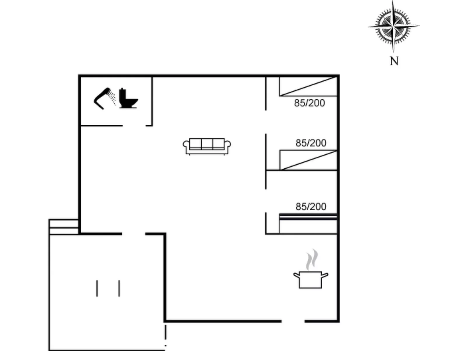 "Gertraud" - 500m from the sea-Dedans