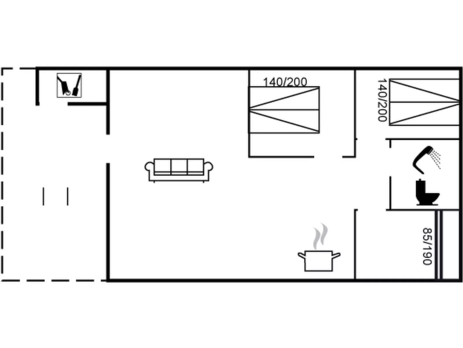 "Mads" - 950m from the sea-Drinnen