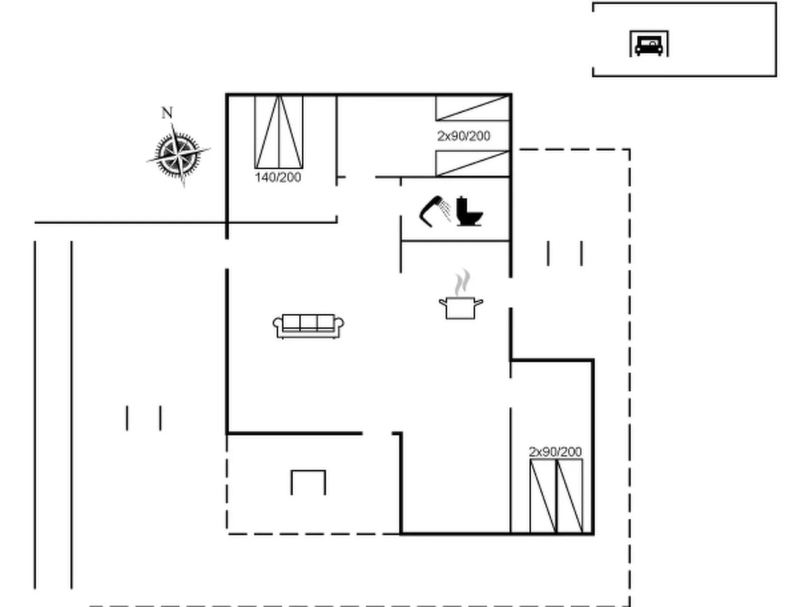 "Rosmarie" - 600m from the sea-Drinnen