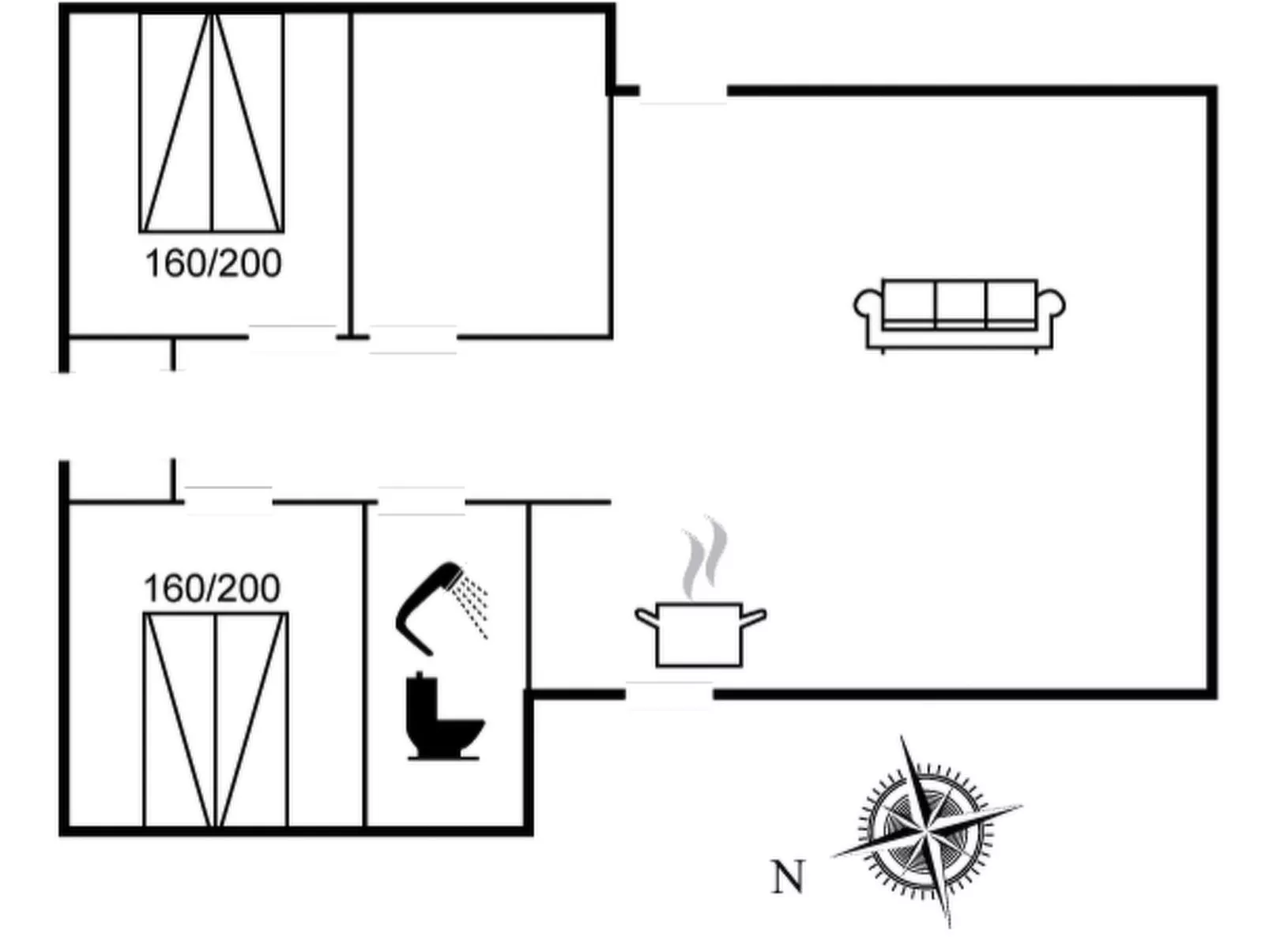 "Regnwald" - 400m from the sea-Inside
