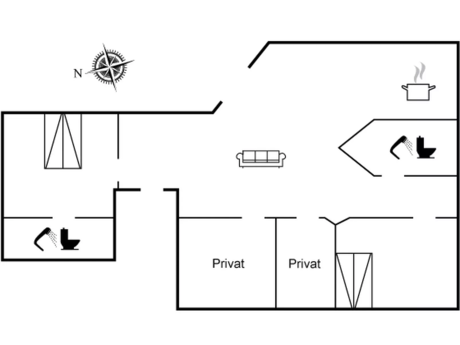 "Fridgerd" - 250m from the sea-Inside