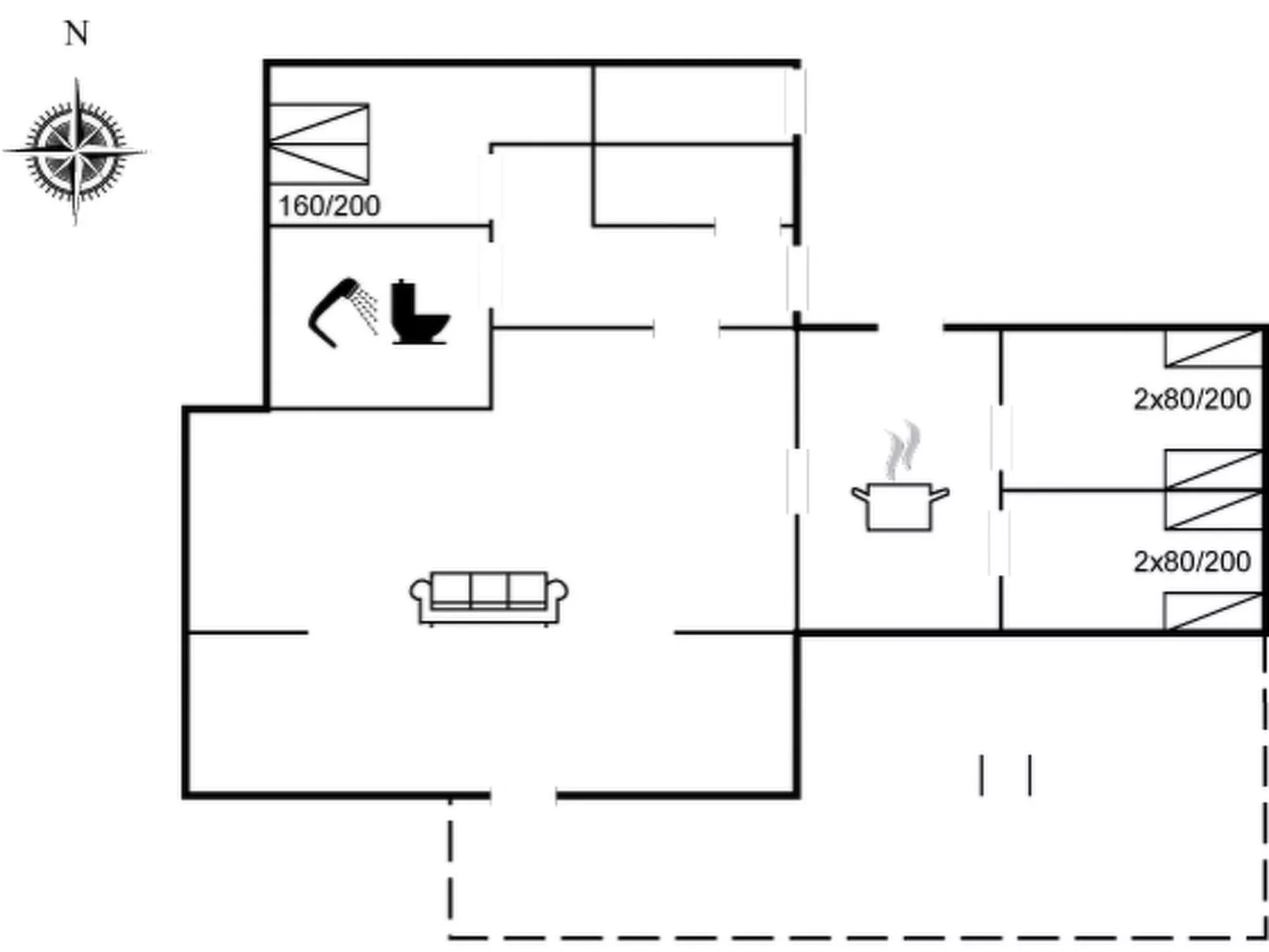 "Andrine" - 100m from the sea-Inside