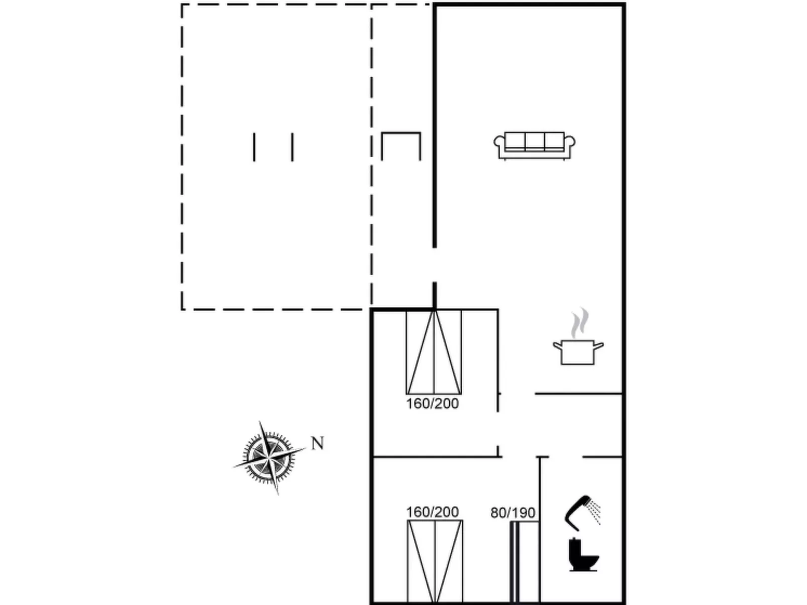 "Enwald" - 700m from the sea-Drinnen