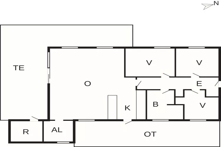 5 star holiday home in Saltum-Floor plan