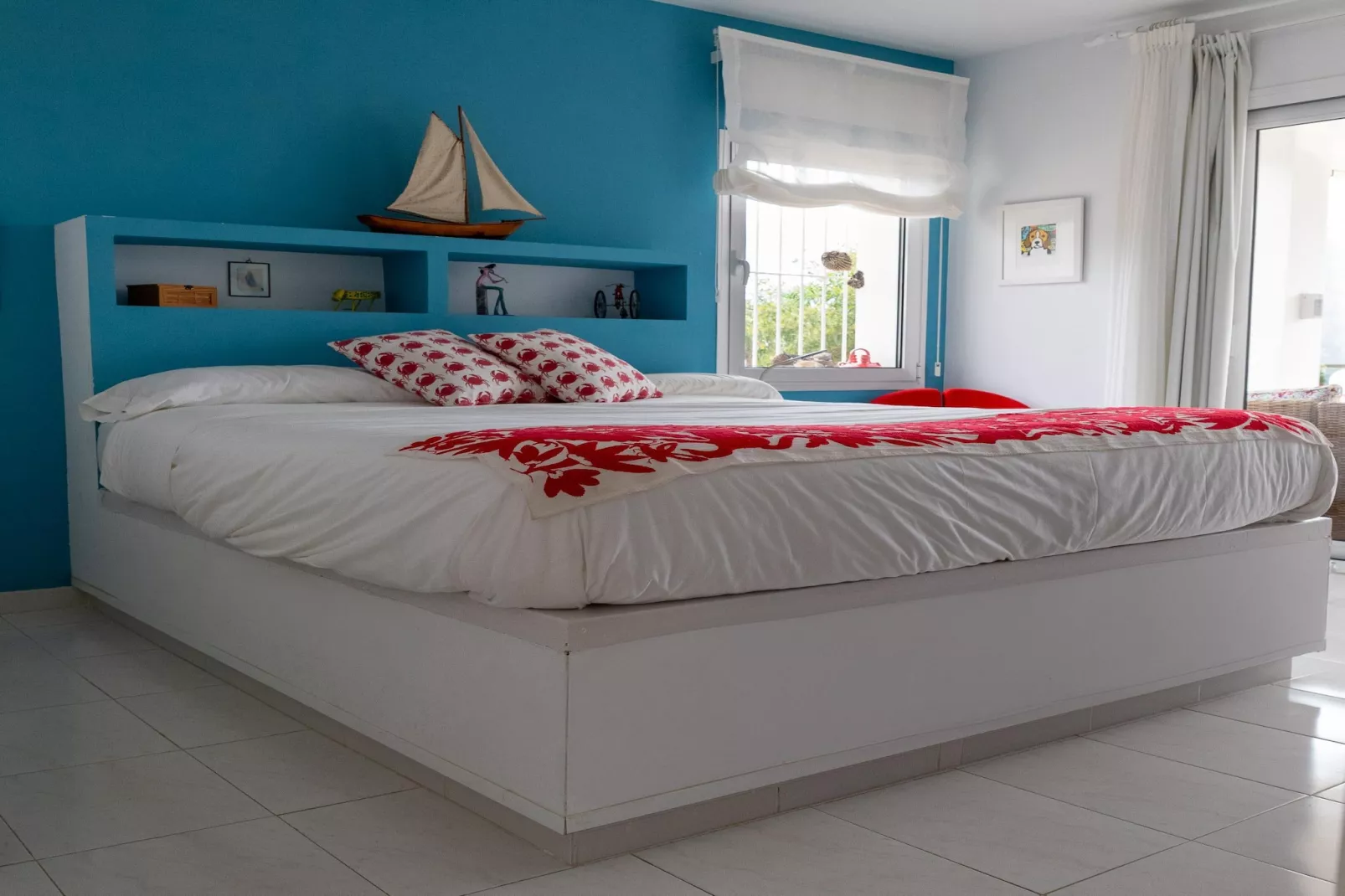 CT 385 AL - Faro's Soulrise Villa - Mojacar - Pool & Artistic Flair close to the Beach-Bedroom