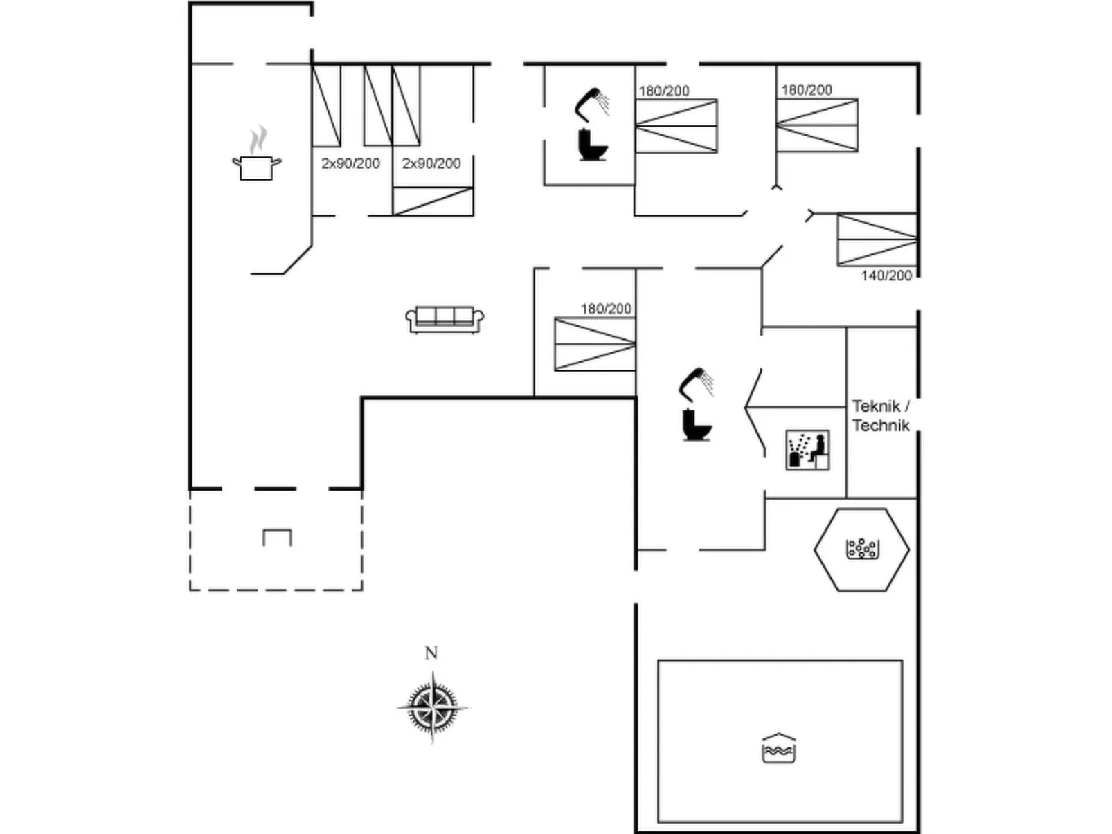 "Nana" - 4km from the sea-Drinnen
