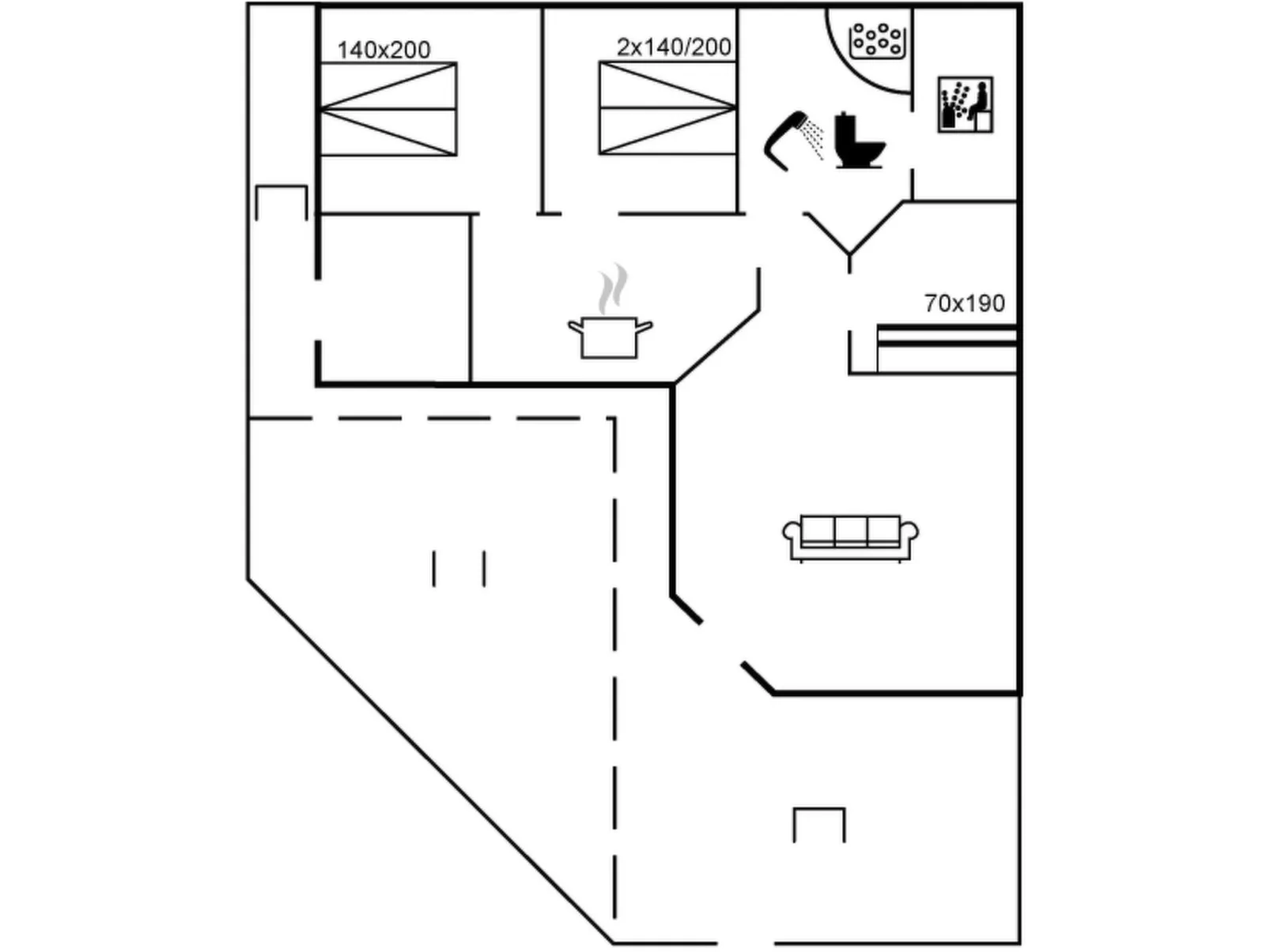 "Ebbeline" - 150m from the sea-Dedans