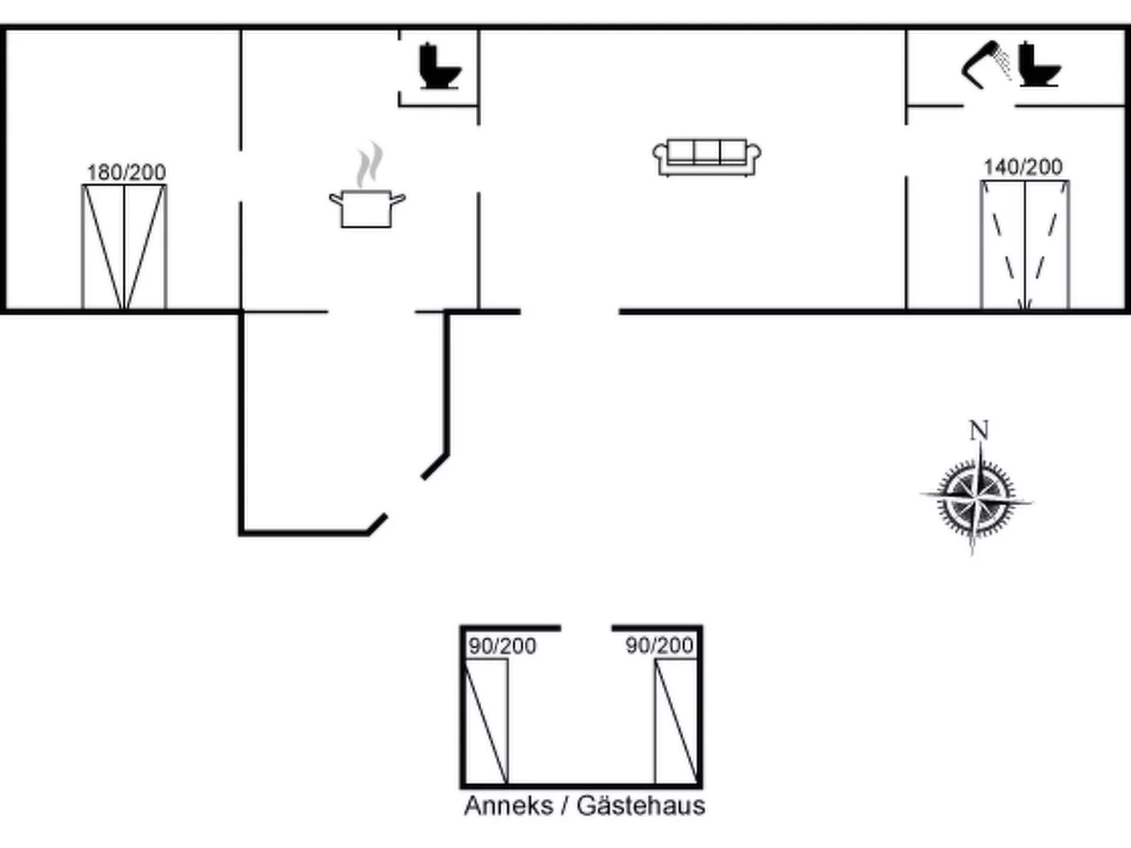 "Ylvie" - 150m from the sea-Drinnen