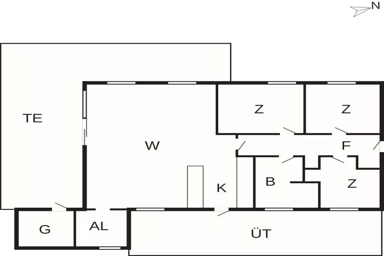 5 star holiday home in Saltum-Floor plan