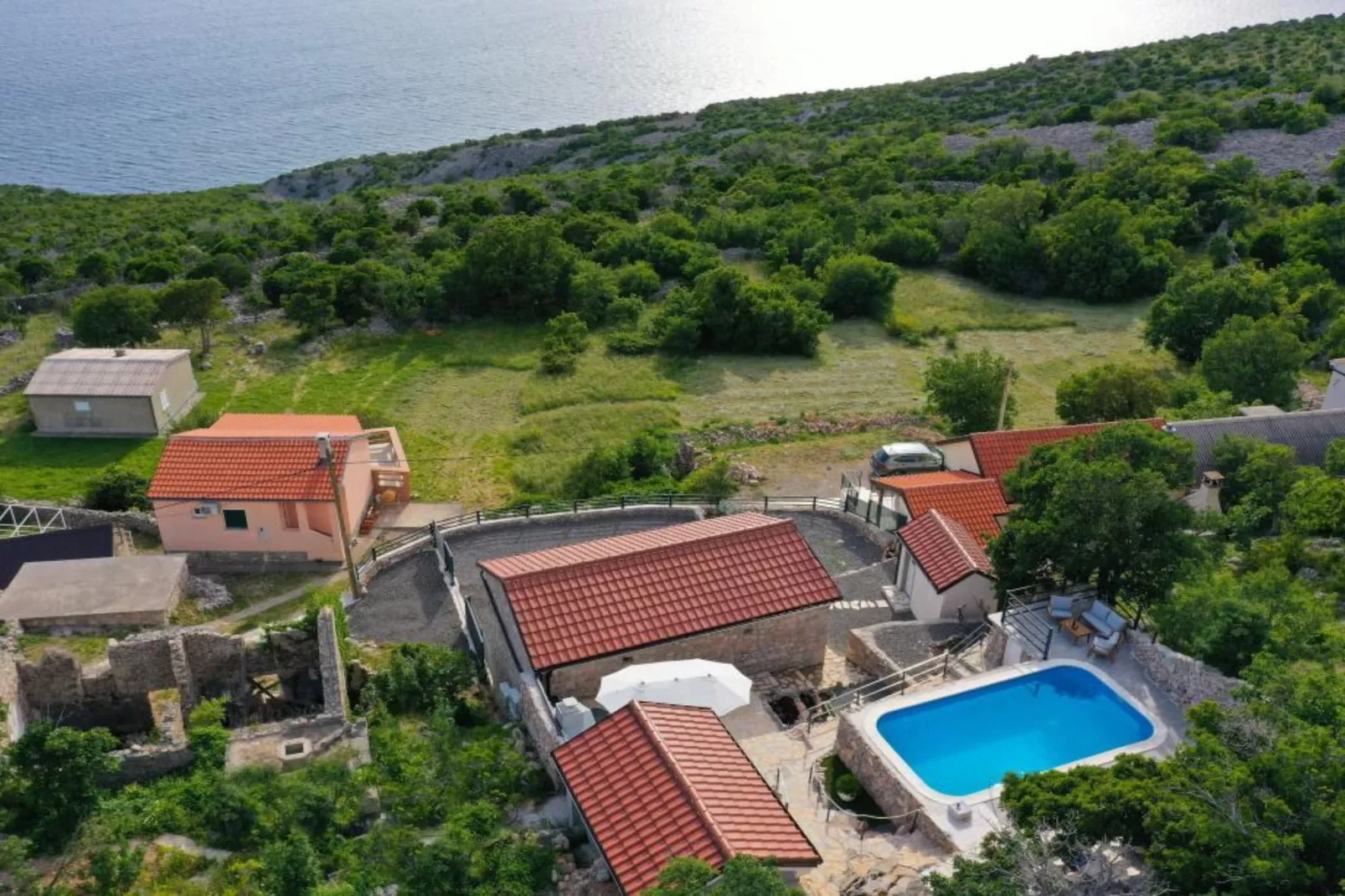 Ana’s Stone House Jurčić Kalić with the Pool-Outdoor