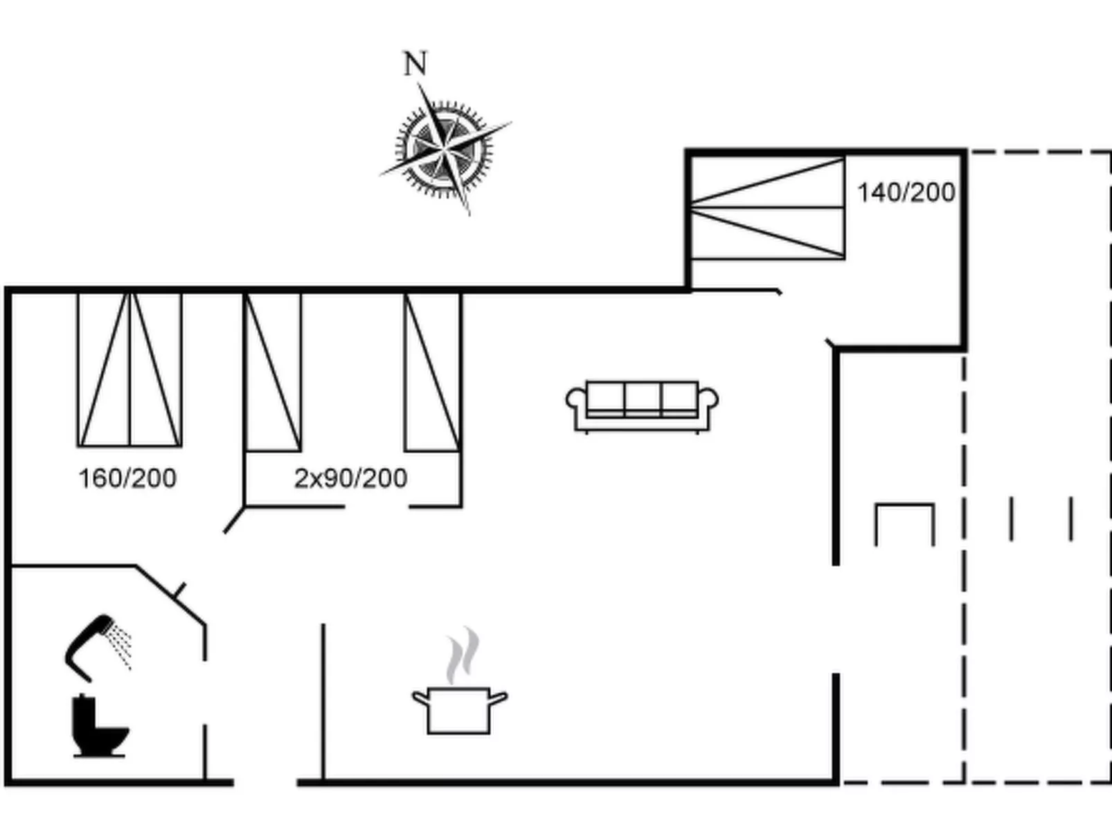"Sighfrith" - 150m from the sea-Dedans