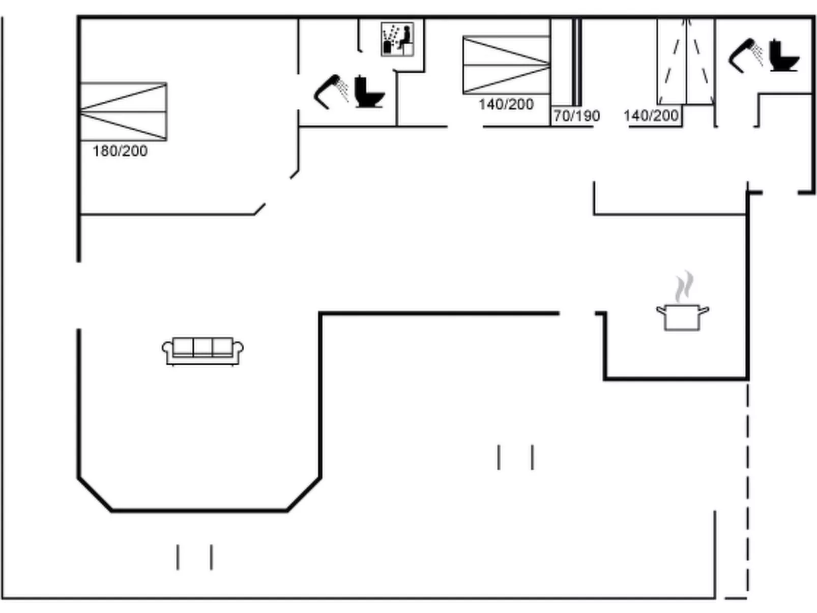 "Sahid" - 20m from the sea-Inside