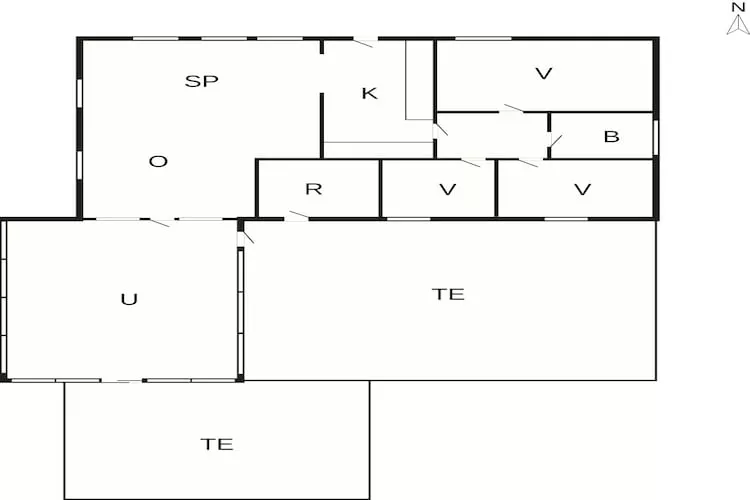 5 Sterne Ferienhaus in Aakirkeby-Grundriss